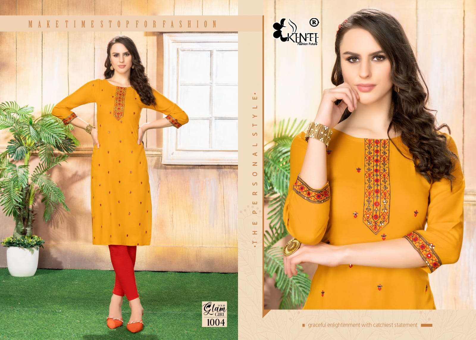 Glam Girl Vol-10 By Kinti 1001 To 1008 Series Designer Stylish Fancy Colorful Beautiful Party Wear & Ethnic Wear Collection Heavy Rayon Embroidered Kurtis At Wholesale Price
