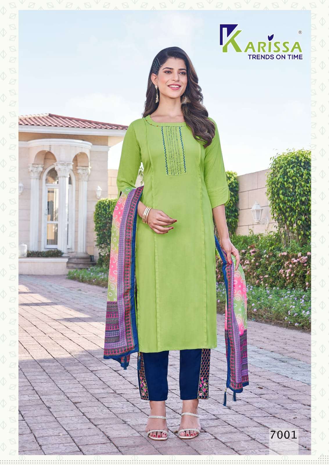 Vidisha Vol-7 By Karissa 7001 To 7006 Series Beautiful Suits Colorful Stylish Fancy Casual Wear & Ethnic Wear Pure Rayon Embroidered Dresses At Wholesale Price