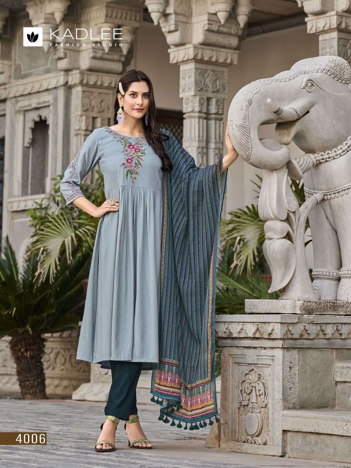 Diva By Kadlee 4001 To 4006 Series Beautiful Sharara Suits Colorful Stylish Fancy Casual Wear & Ethnic Wear Rayon Dresses At Wholesale Price