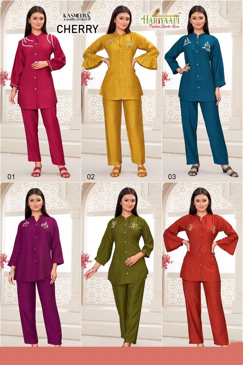 Cherry By Hariyaali 01 To 06 Series Beautiful Stylish Fancy Colorful Casual Wear & Ethnic Wear Silk Tops With Bottom At Wholesale Price