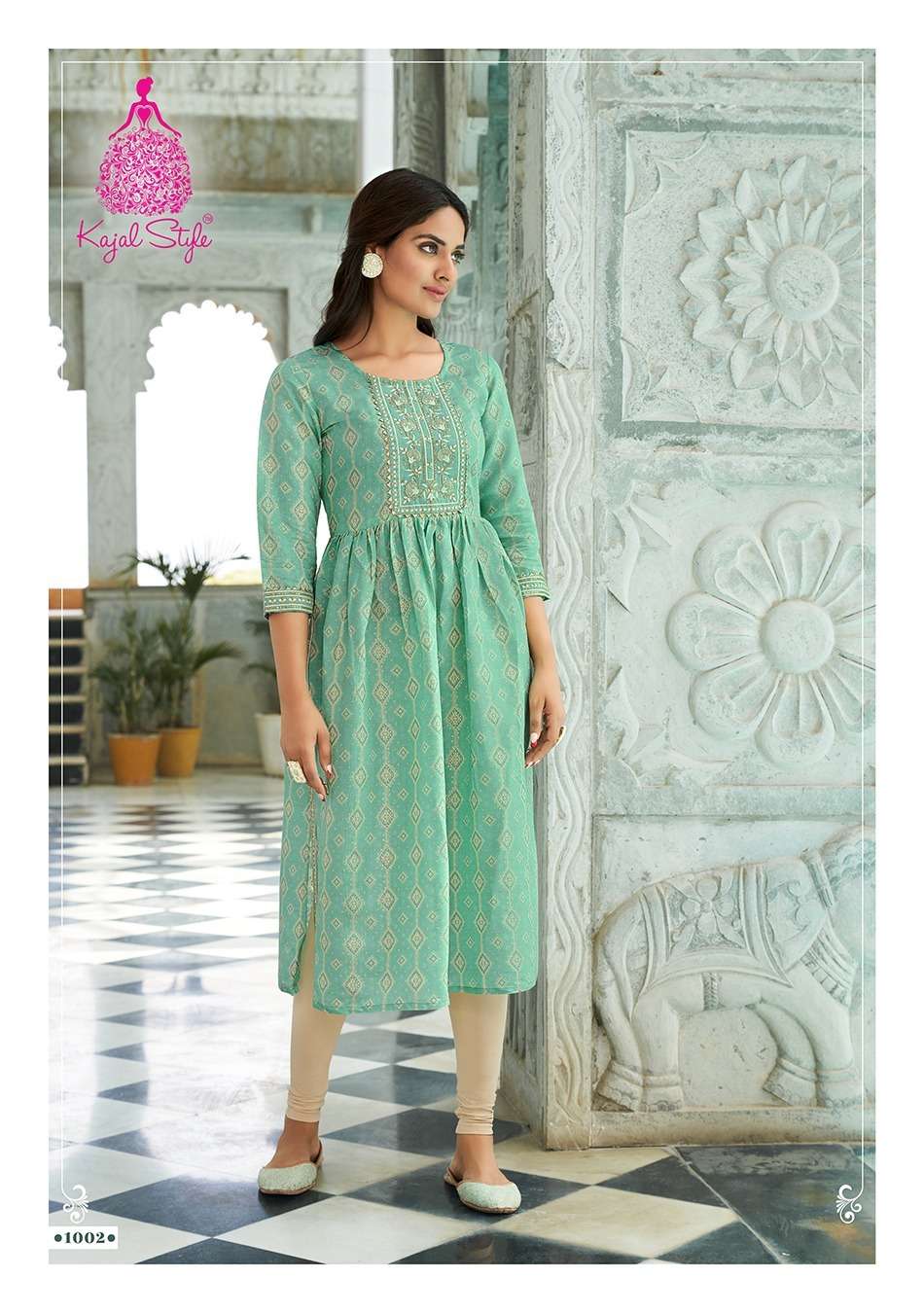 Kesariya Vol-1 By Kajal Style 1001 To 1008 Series Designer Stylish Fancy Colorful Beautiful Party Wear & Ethnic Wear Collection Chanderi Print Kurtis At Wholesale Price