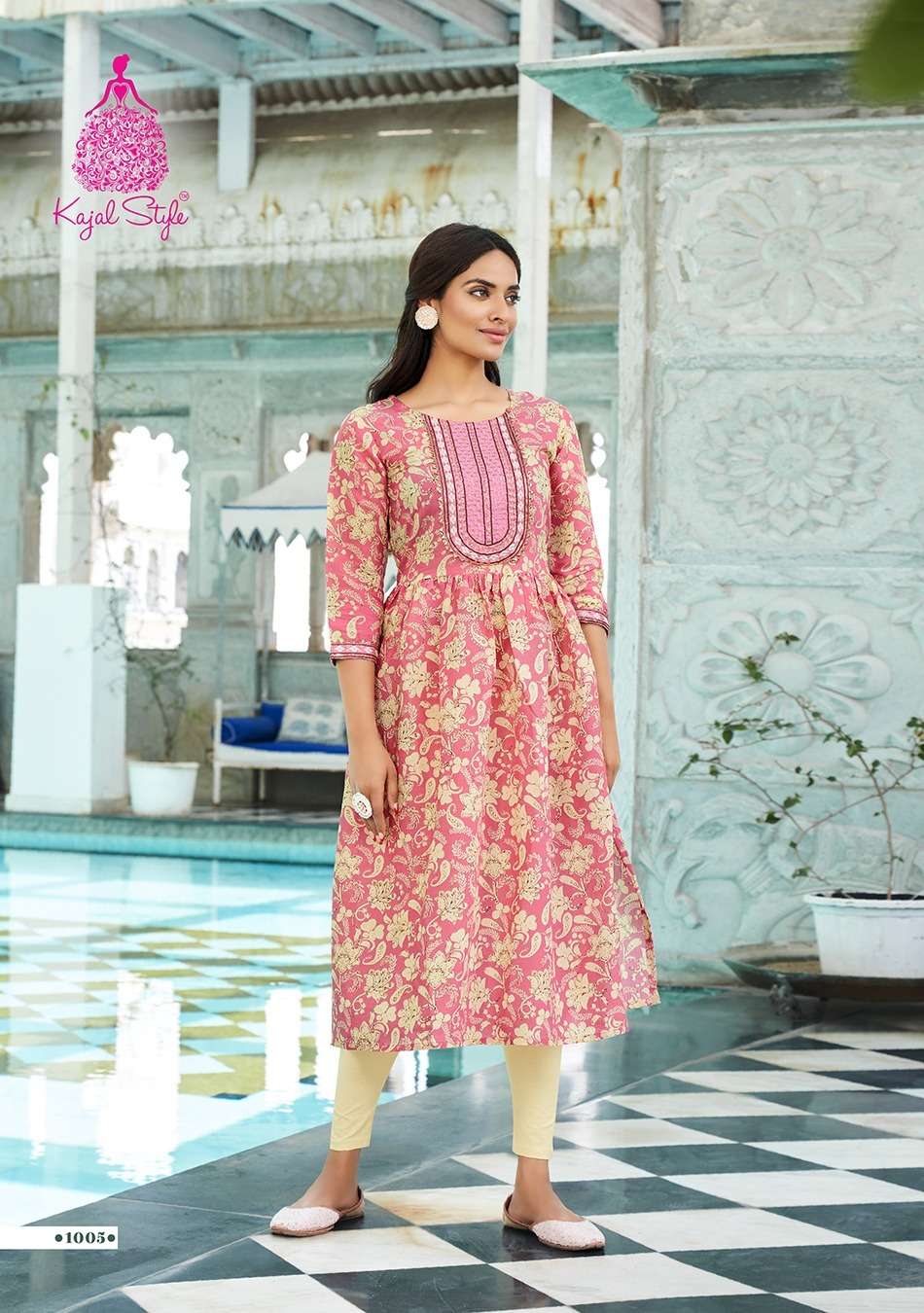 Kesariya Vol-1 By Kajal Style 1001 To 1008 Series Designer Stylish Fancy Colorful Beautiful Party Wear & Ethnic Wear Collection Chanderi Print Kurtis At Wholesale Price