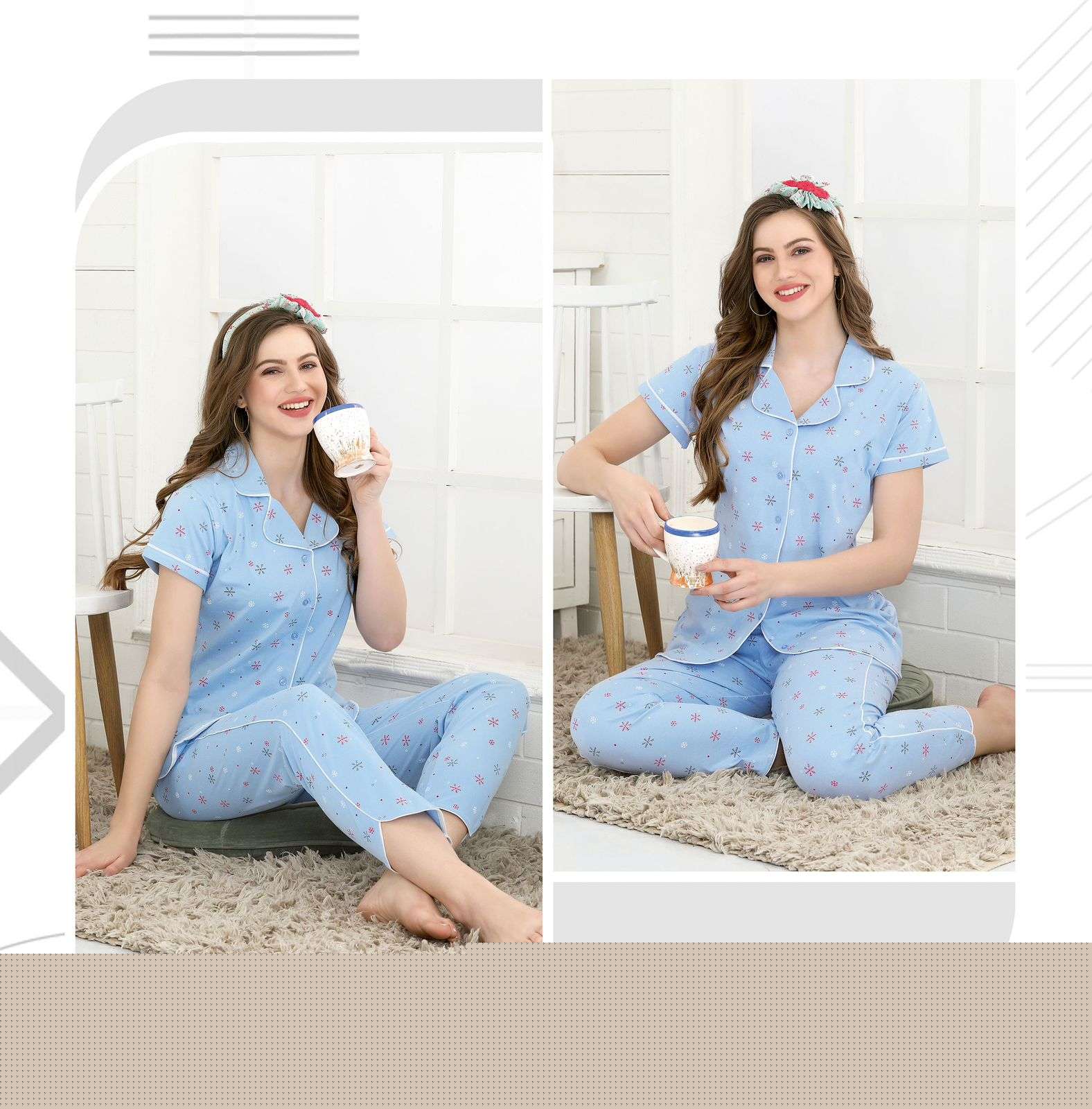 Night Out Vol-3 By Wooglee 1001 To 1006 Series Beautiful Stylish Fancy Colorful Casual Wear & Ethnic Wear Hosiery Cotton Night Suits At Wholesale Price