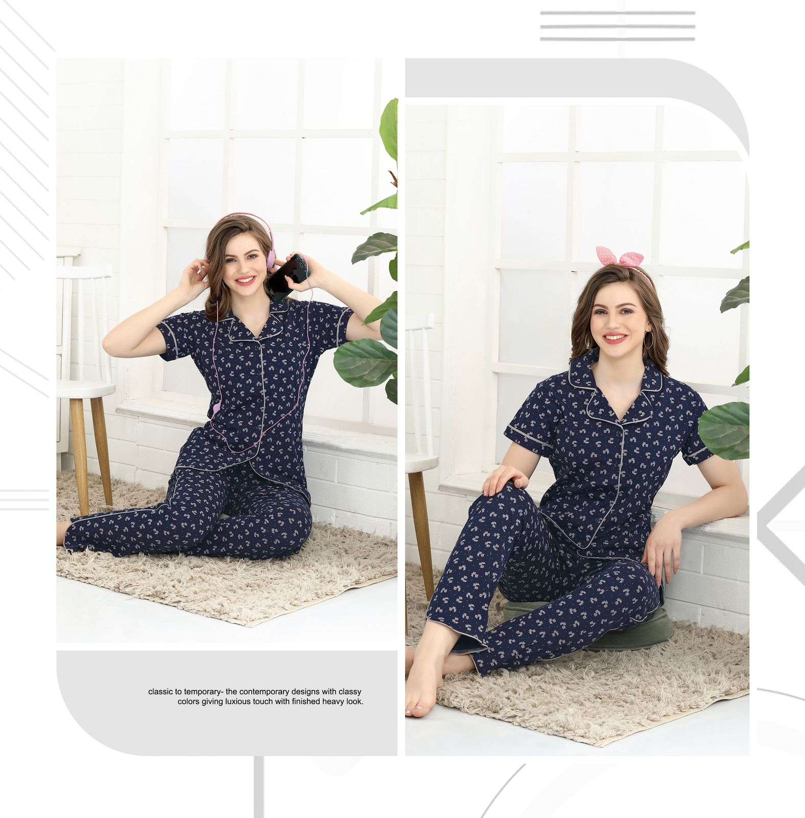 Night Out Vol-3 By Wooglee 1001 To 1006 Series Beautiful Stylish Fancy Colorful Casual Wear & Ethnic Wear Hosiery Cotton Night Suits At Wholesale Price