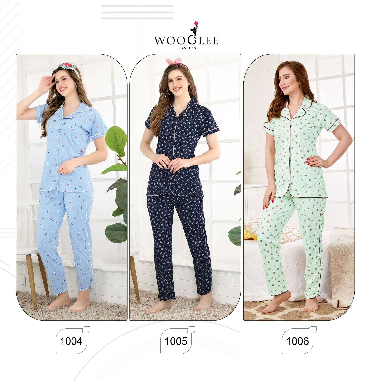 Night Out Vol-3 By Wooglee 1001 To 1006 Series Beautiful Stylish Fancy Colorful Casual Wear & Ethnic Wear Hosiery Cotton Night Suits At Wholesale Price