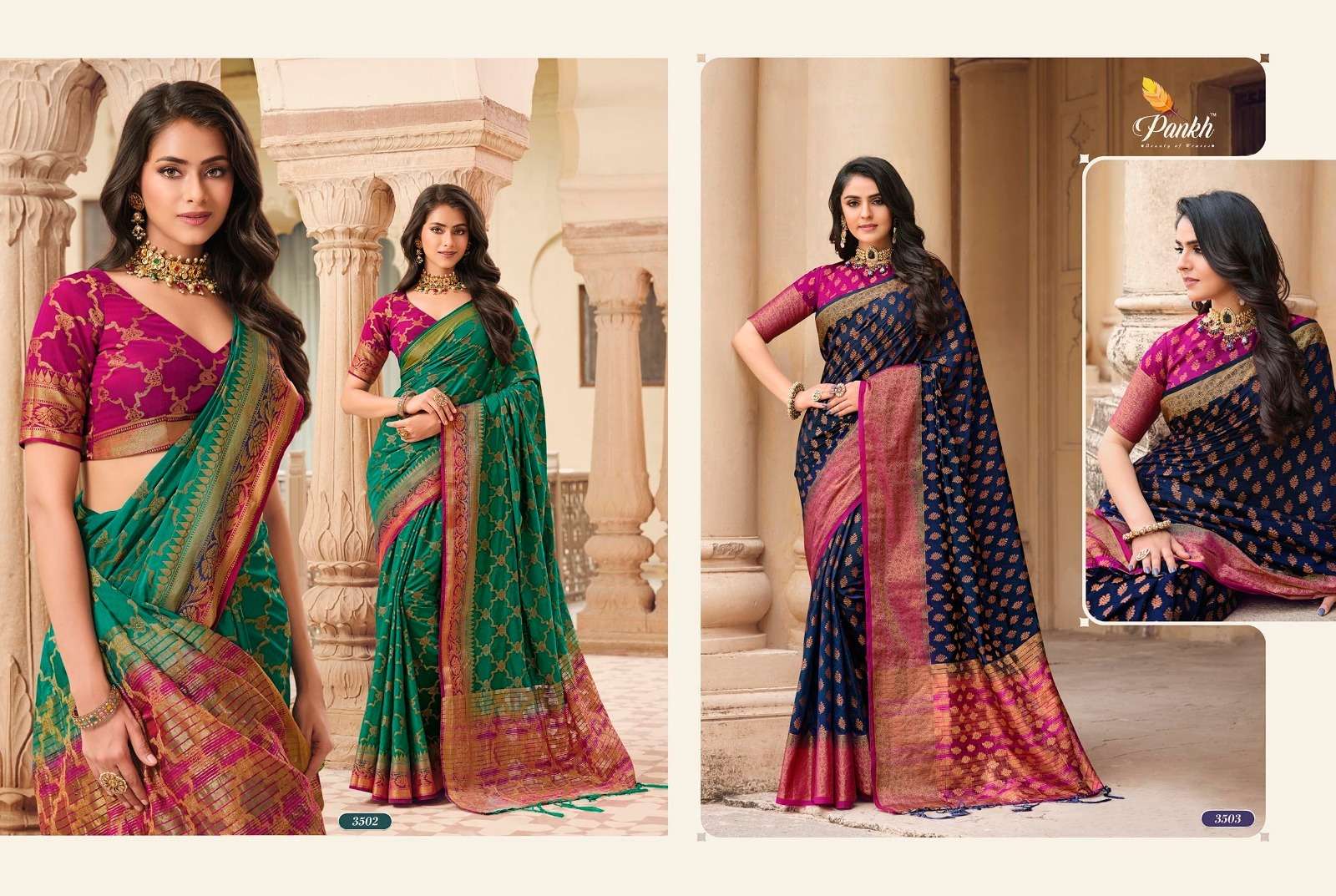 Ruchi Silk Vol-3 By Pankh Creation 3501 To 3521 Series Indian Traditional Wear Collection Beautiful Stylish Fancy Colorful Party Wear & Occasional Wear Raw Silk Sarees At Wholesale Price
