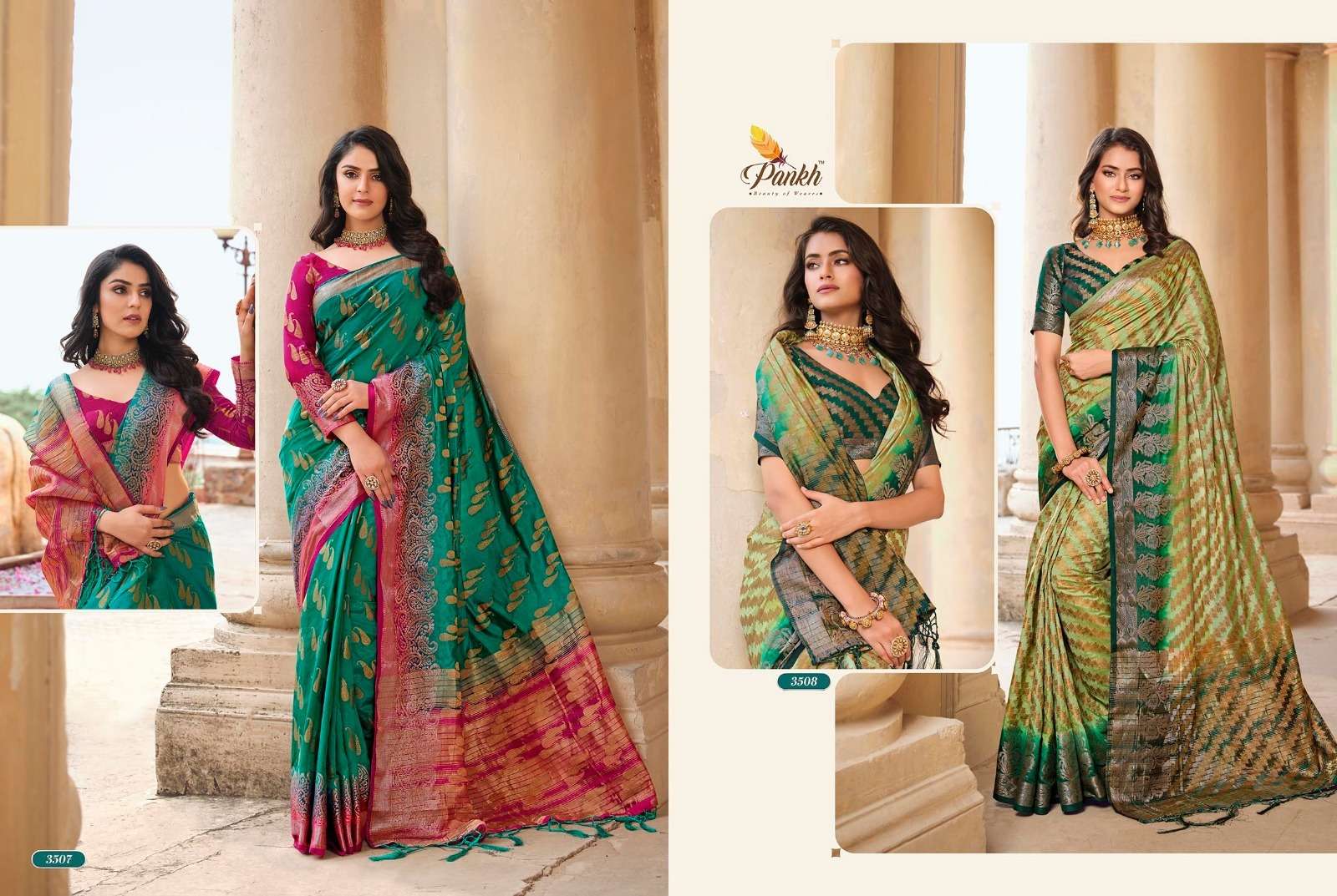 Ruchi Silk Vol-3 By Pankh Creation 3501 To 3521 Series Indian Traditional Wear Collection Beautiful Stylish Fancy Colorful Party Wear & Occasional Wear Raw Silk Sarees At Wholesale Price