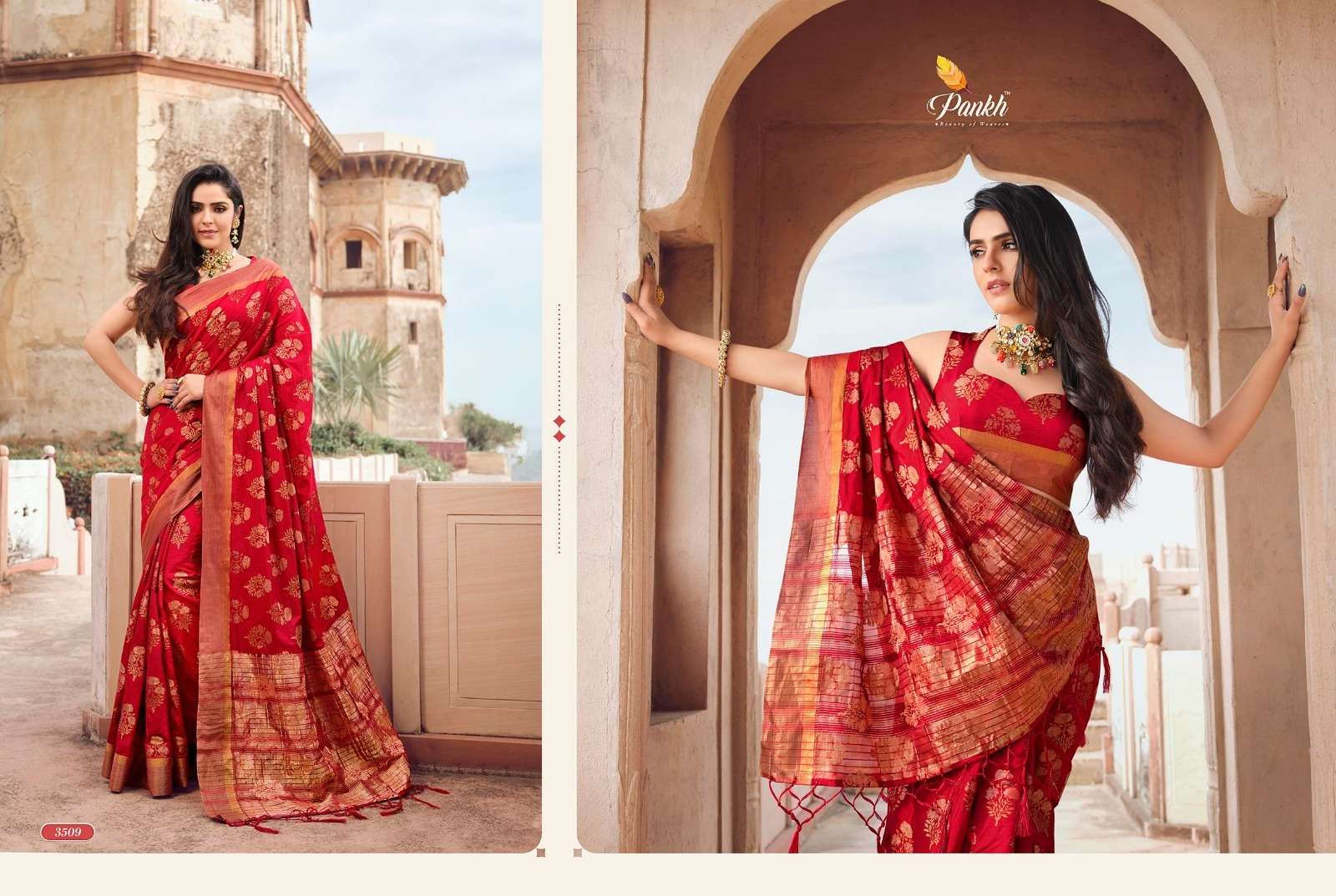 Ruchi Silk Vol-3 By Pankh Creation 3501 To 3521 Series Indian Traditional Wear Collection Beautiful Stylish Fancy Colorful Party Wear & Occasional Wear Raw Silk Sarees At Wholesale Price