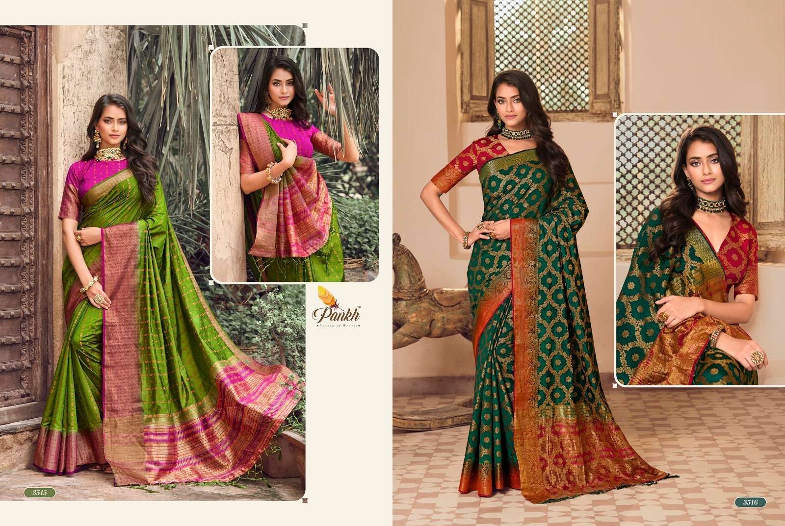 Ruchi Silk Vol-3 By Pankh Creation 3501 To 3521 Series Indian Traditional Wear Collection Beautiful Stylish Fancy Colorful Party Wear & Occasional Wear Raw Silk Sarees At Wholesale Price