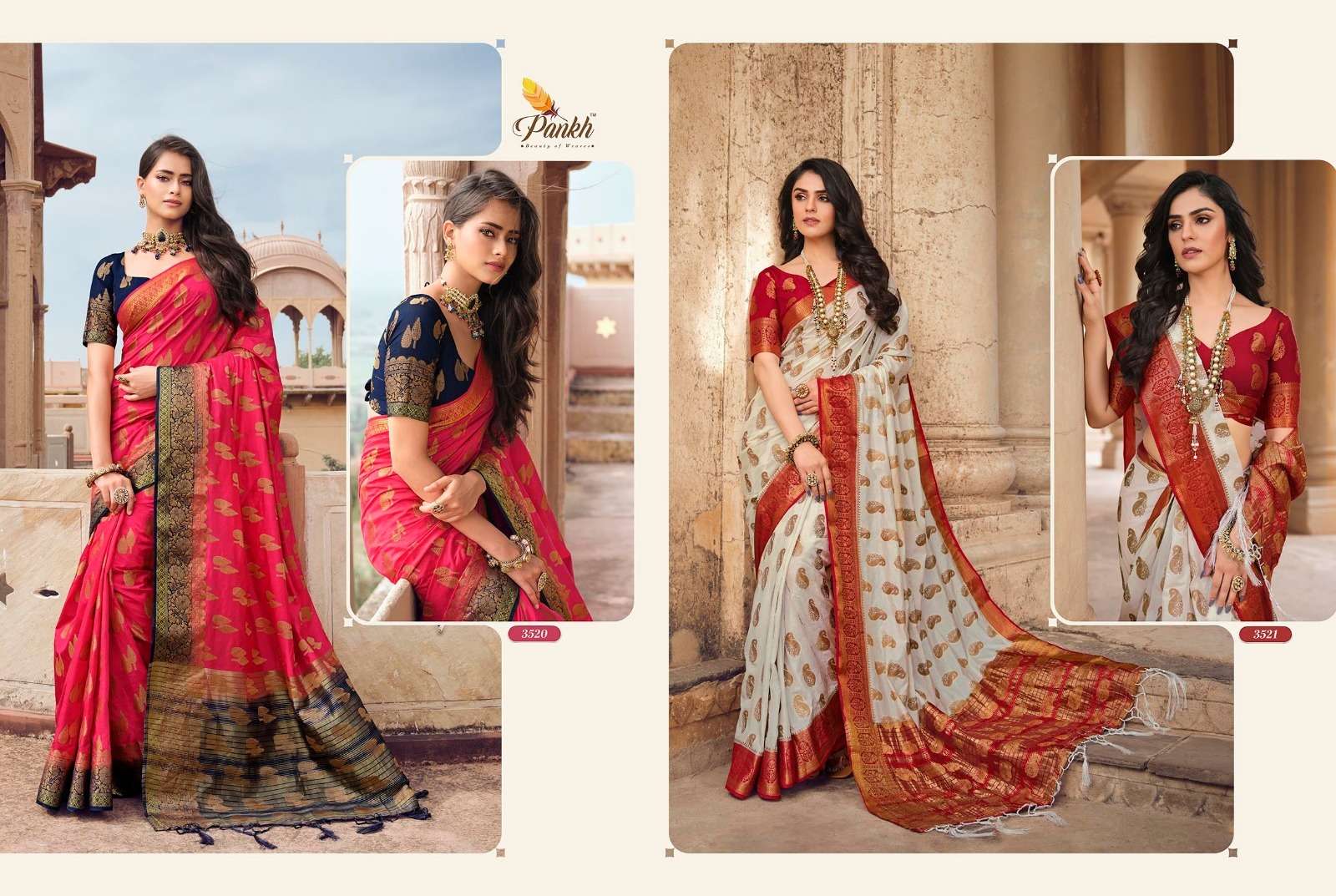Ruchi Silk Vol-3 By Pankh Creation 3501 To 3521 Series Indian Traditional Wear Collection Beautiful Stylish Fancy Colorful Party Wear & Occasional Wear Raw Silk Sarees At Wholesale Price