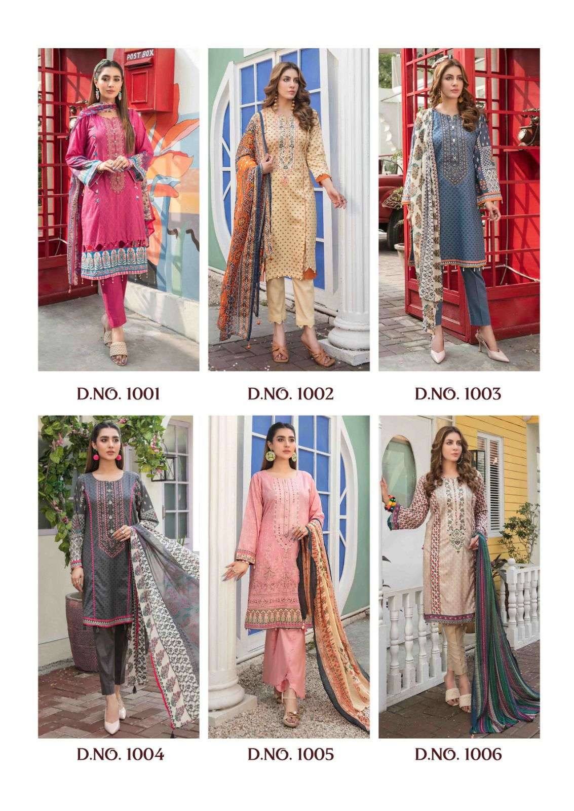 Tehzeeb By Hala 1001 To 1006 Series Beautiful Suits Colorful Stylish Fancy Casual Wear & Ethnic Wear Pure Cambric Cotton Print Dresses At Wholesale Price
