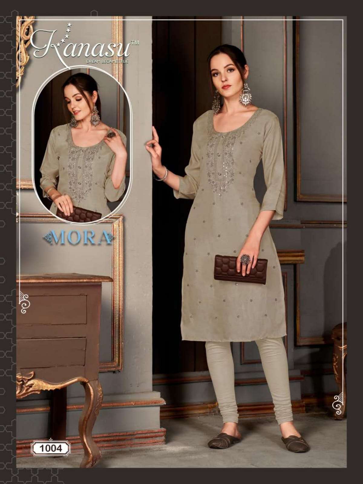 Mora By Kanasu 1001 To 1008 Series Designer Stylish Fancy Colorful Beautiful Party Wear & Ethnic Wear Collection Muslin Kurtis At Wholesale Price