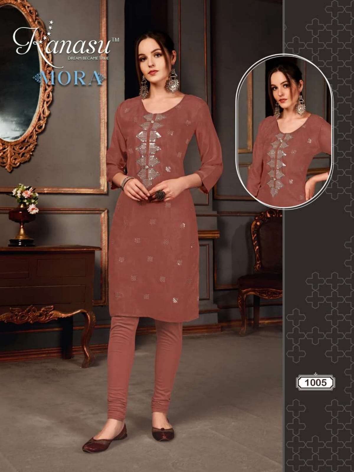 Mora By Kanasu 1001 To 1008 Series Designer Stylish Fancy Colorful Beautiful Party Wear & Ethnic Wear Collection Muslin Kurtis At Wholesale Price