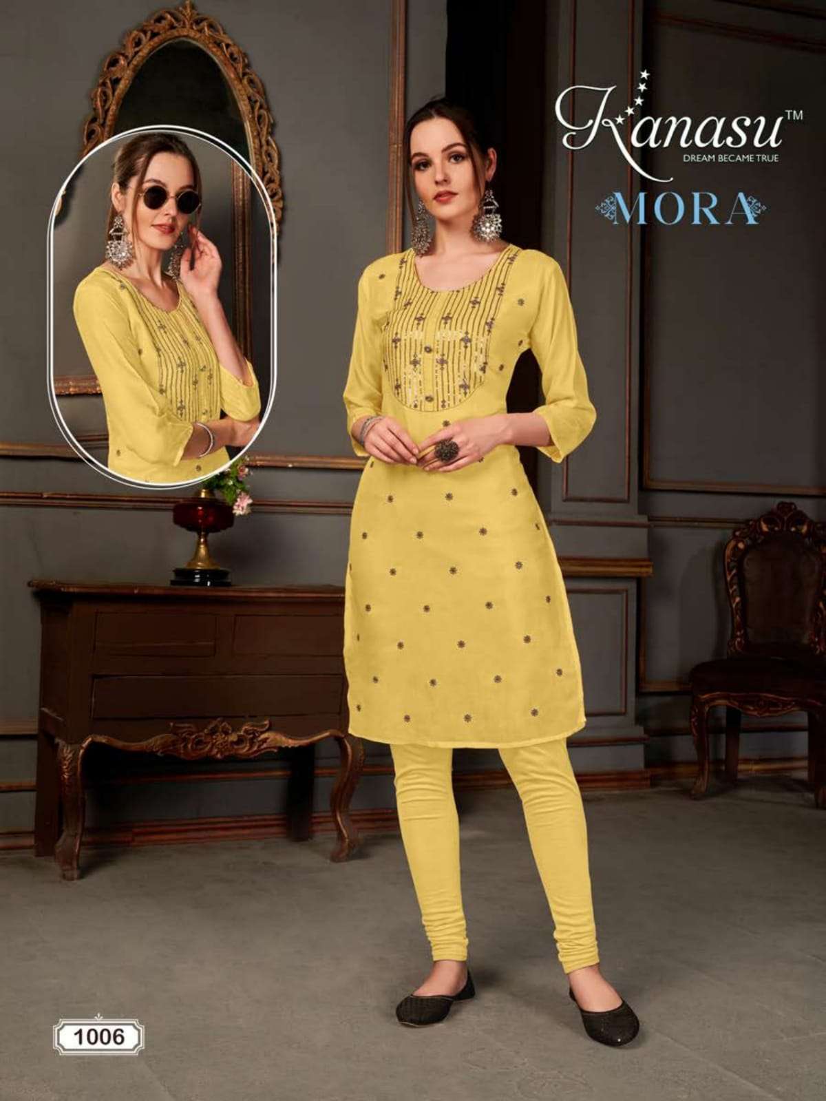 Mora By Kanasu 1001 To 1008 Series Designer Stylish Fancy Colorful Beautiful Party Wear & Ethnic Wear Collection Muslin Kurtis At Wholesale Price