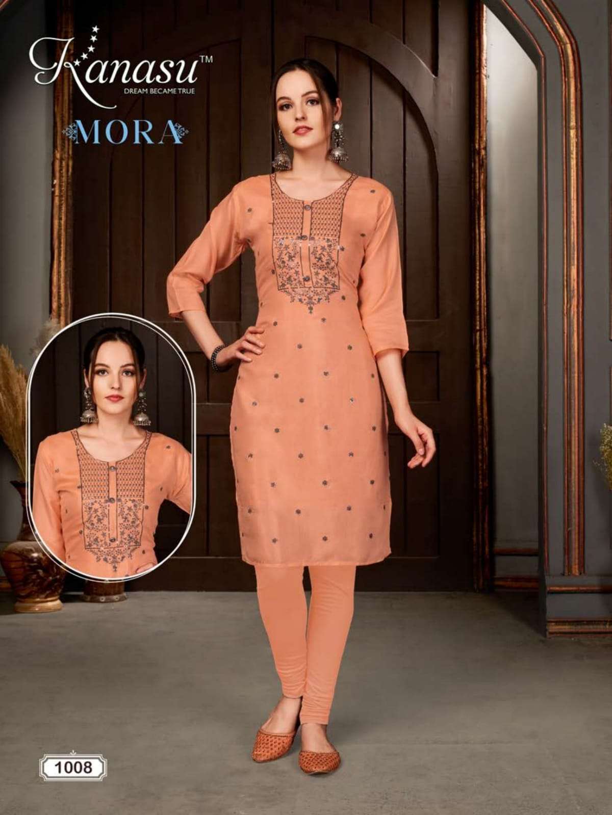 Mora By Kanasu 1001 To 1008 Series Designer Stylish Fancy Colorful Beautiful Party Wear & Ethnic Wear Collection Muslin Kurtis At Wholesale Price
