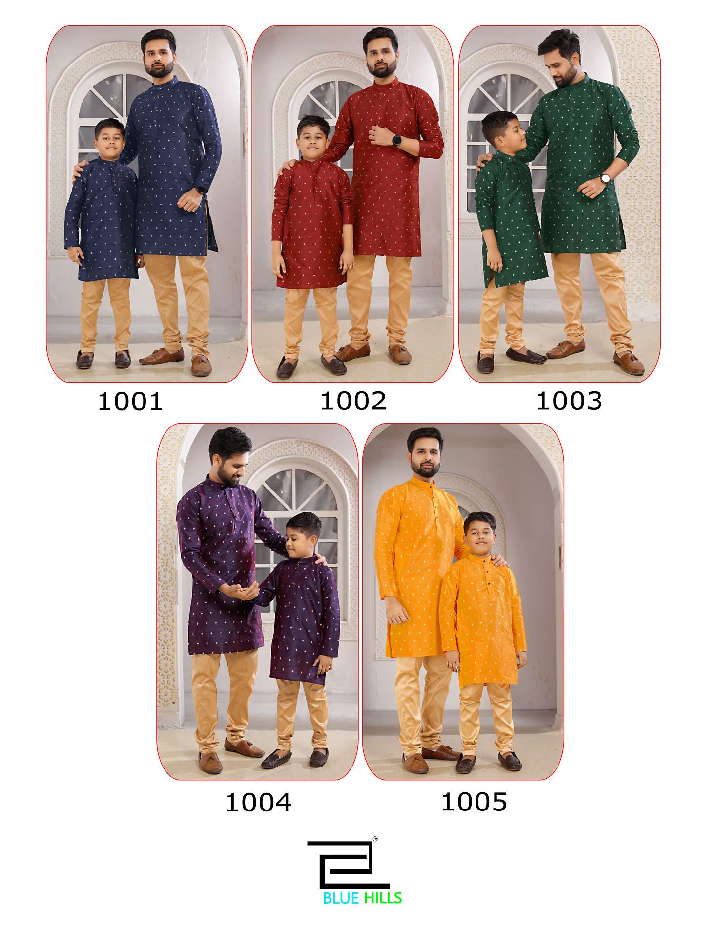 Golden Boys By Blue Hills 1001 To 1005 Series Beautiful Colorful Stylish Fancy Casual Wear & Ethnic Wear & Ready To Wear Silk Jacquard Kurtas At Wholesale Price