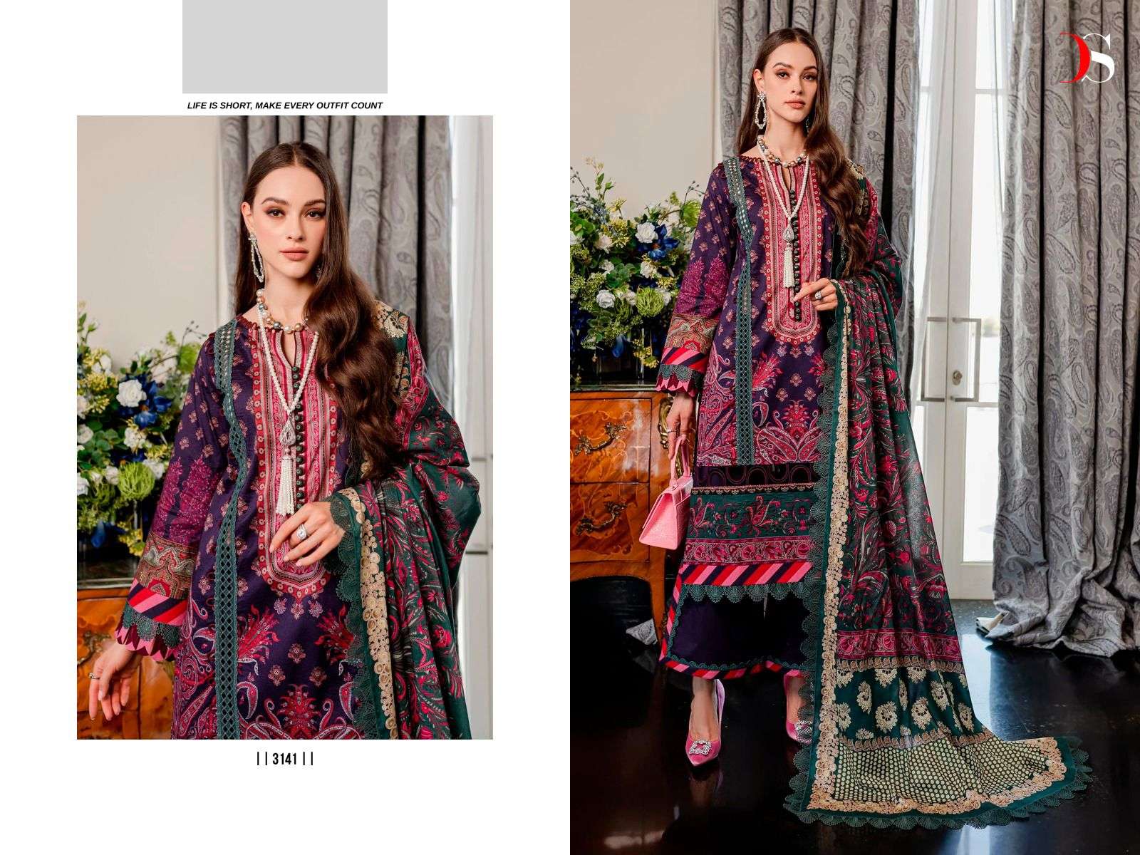 Firdous Queens Court Vol-4 By Deepsy Suits 3141 To 3148 Series Beautiful Pakistani Suits Colorful Stylish Fancy Casual Wear Pure Cotton Embroidered Dresses At Wholesale Price