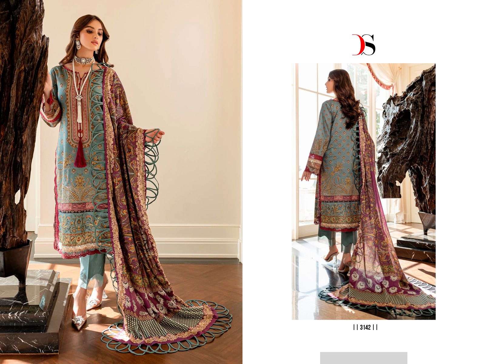 Firdous Queens Court Vol-4 By Deepsy Suits 3141 To 3148 Series Beautiful Pakistani Suits Colorful Stylish Fancy Casual Wear Pure Cotton Embroidered Dresses At Wholesale Price
