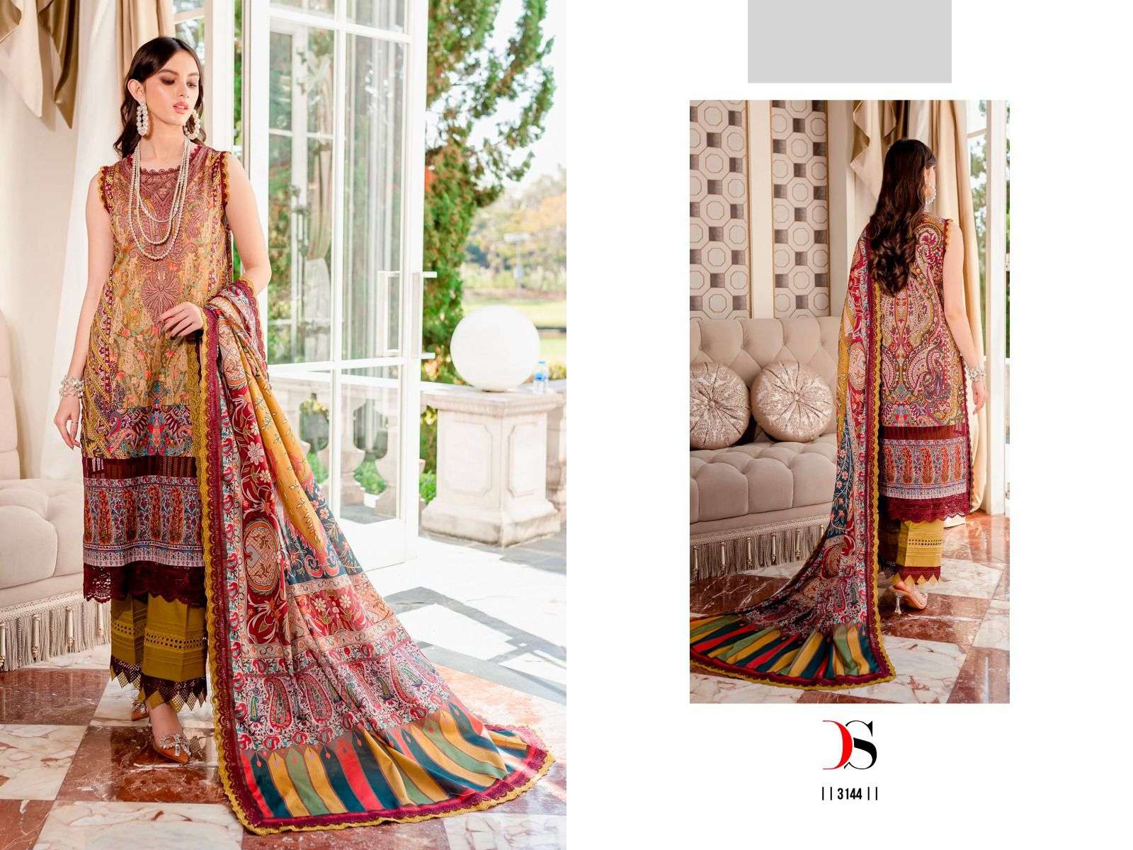 Firdous Queens Court Vol-4 By Deepsy Suits 3141 To 3148 Series Beautiful Pakistani Suits Colorful Stylish Fancy Casual Wear Pure Cotton Embroidered Dresses At Wholesale Price