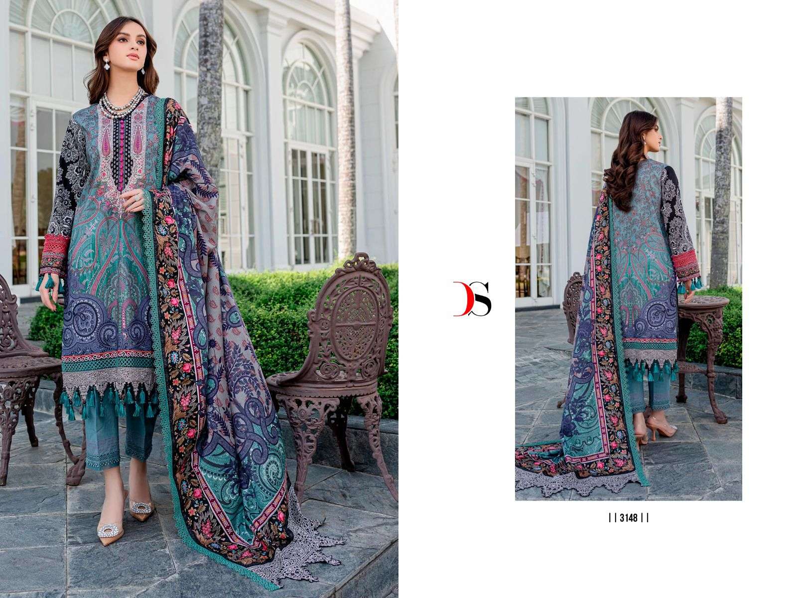Firdous Queens Court Vol-4 By Deepsy Suits 3141 To 3148 Series Beautiful Pakistani Suits Colorful Stylish Fancy Casual Wear Pure Cotton Embroidered Dresses At Wholesale Price