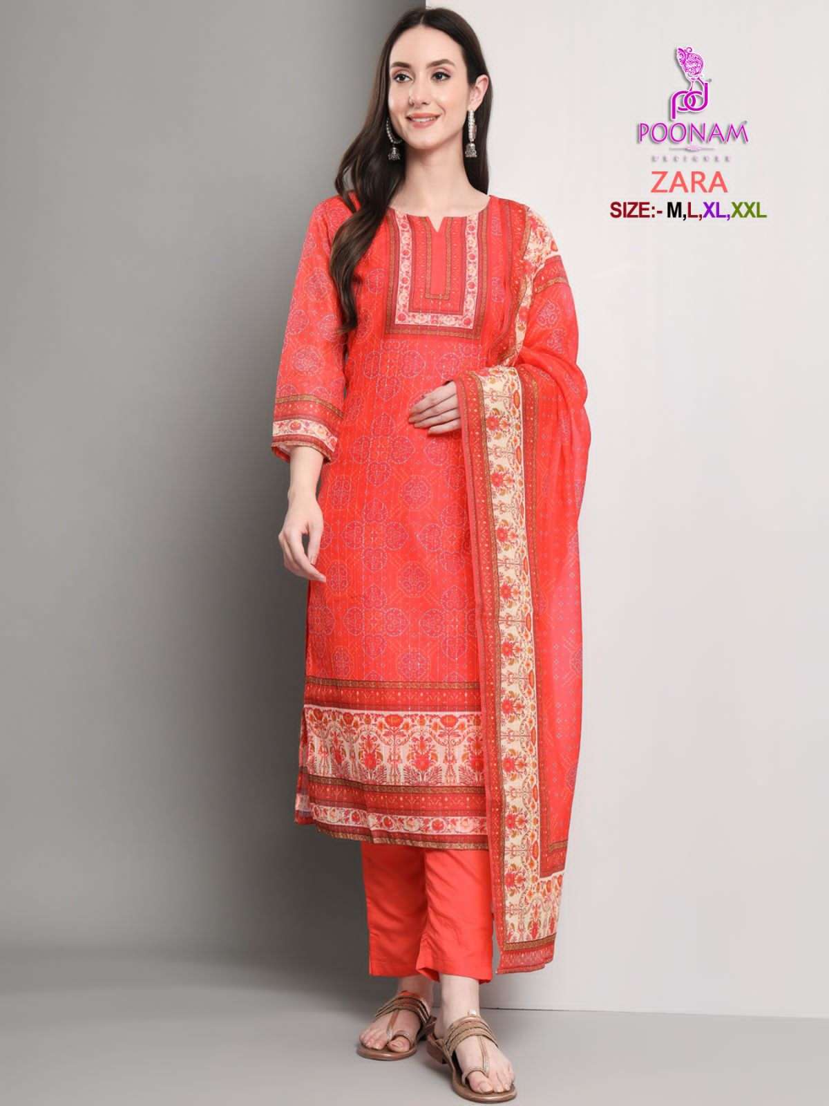Zara By Poonam Designer 1001 To 1002 Series Designer Festive Suits Beautiful Stylish Fancy Colorful Party Wear & Occasional Wear Modal Chanderi Print Dresses At Wholesale Price