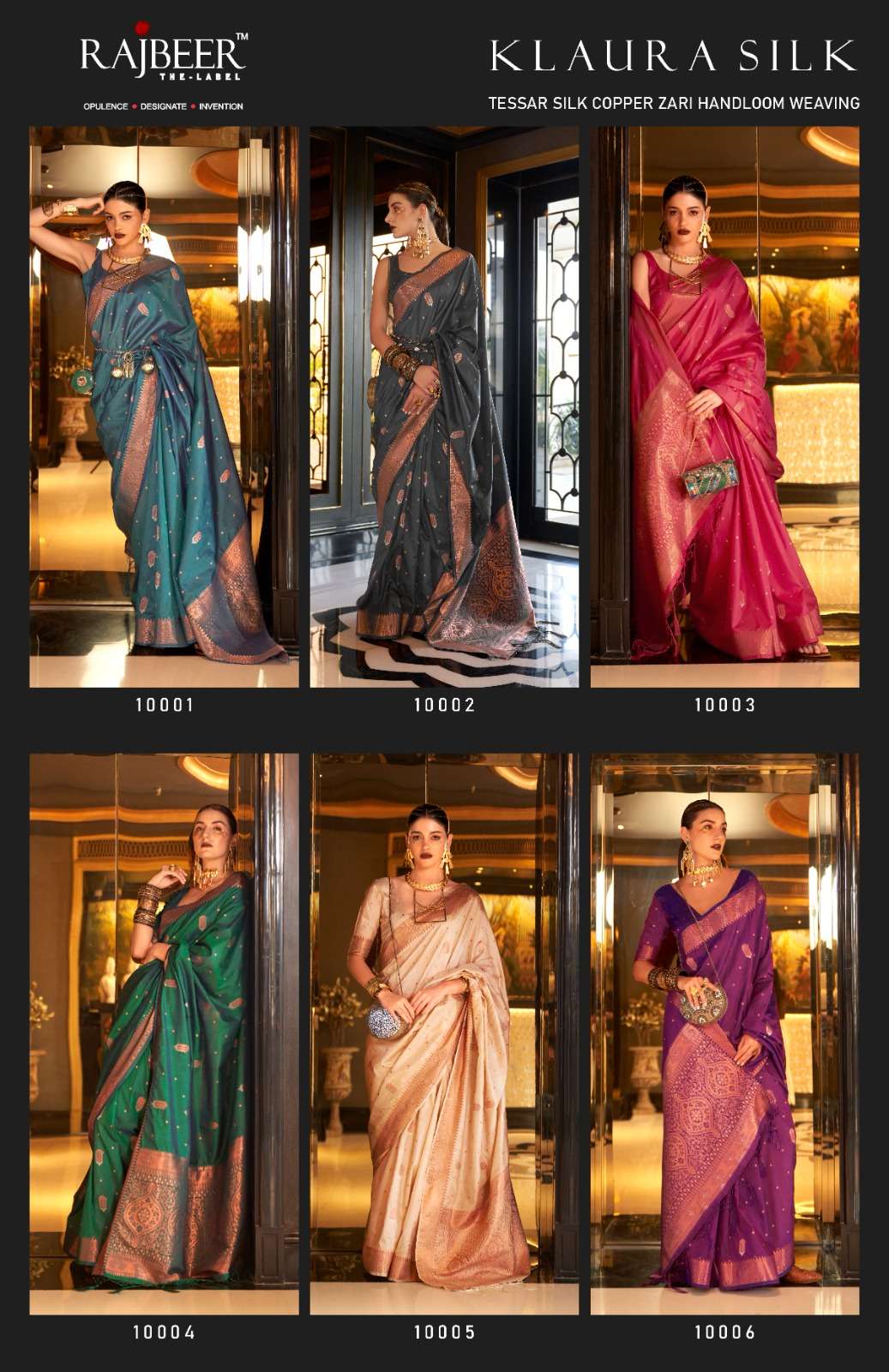 Klaura Silk By Rajbeer 10001 To 10006 Series Indian Traditional Wear Collection Beautiful Stylish Fancy Colorful Party Wear & Occasional Wear Banarasi Silk Sarees At Wholesale Price