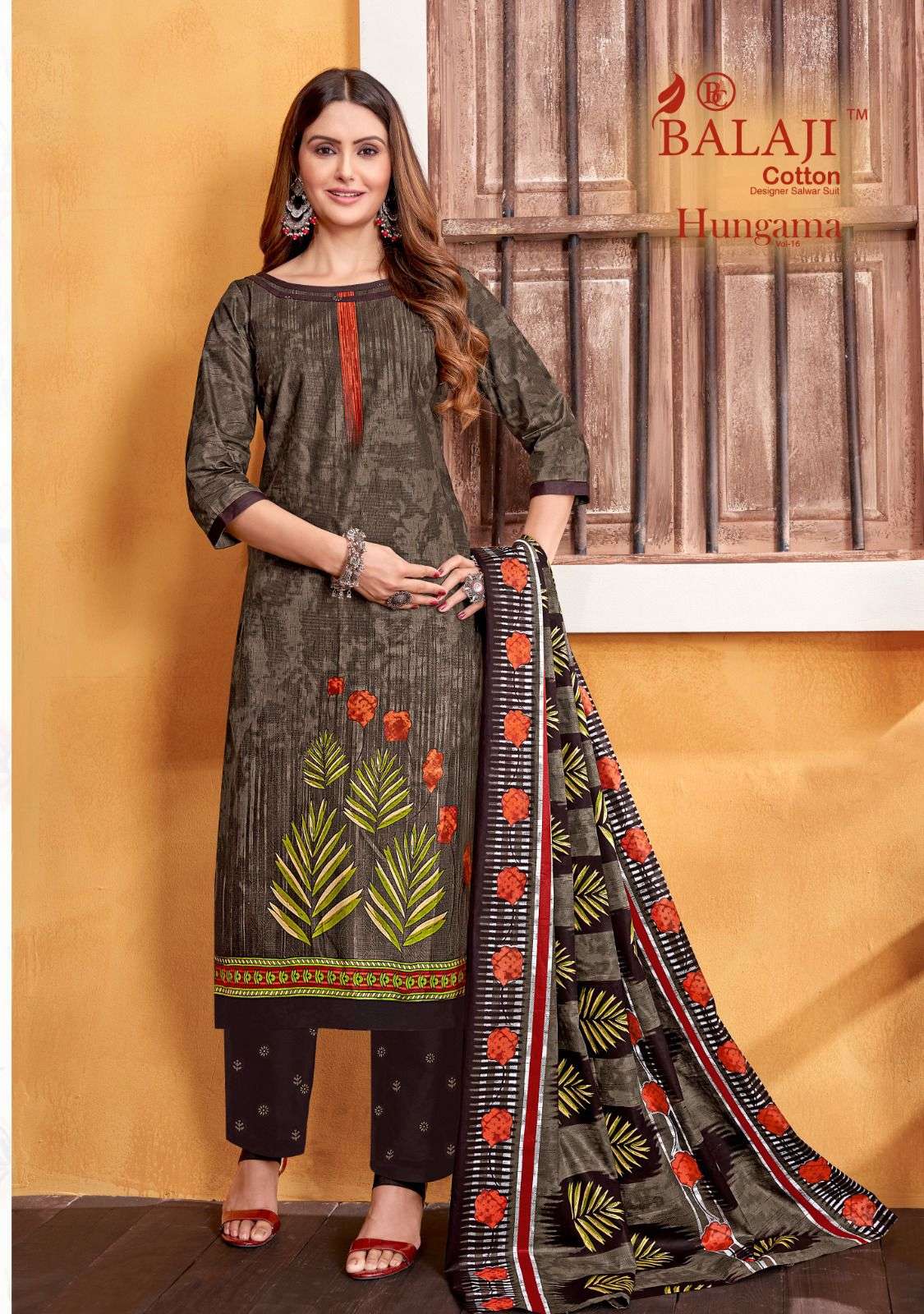 Hungama Vol-16 By Balaji Cotton 1601 To 1612 Series Beautiful Stylish Festive Suits Fancy Colorful Casual Wear & Ethnic Wear & Ready To Wear Pure Cotton Print Dresses At Wholesale Price