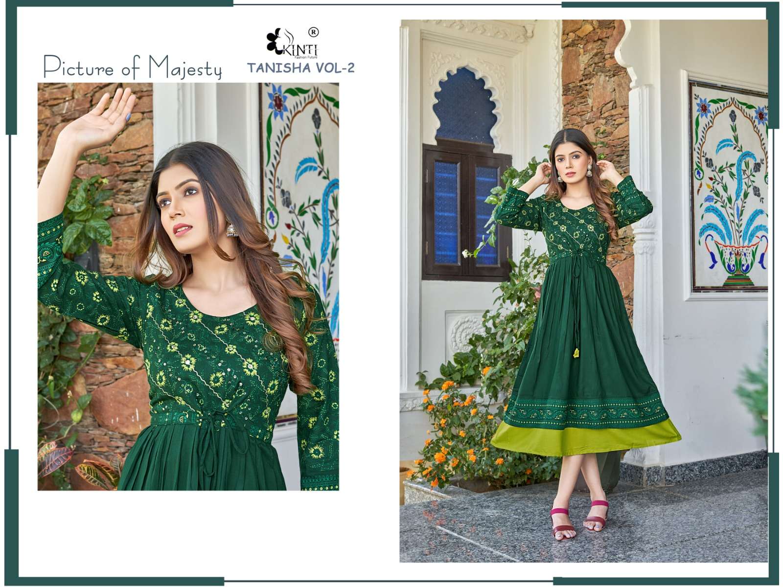 Tanisha Vol-2 By Kinti 201 To 208 Series Beautiful Stylish Fancy Colorful Casual Wear & Ethnic Wear Rayon Print Kurtis At Wholesale Price