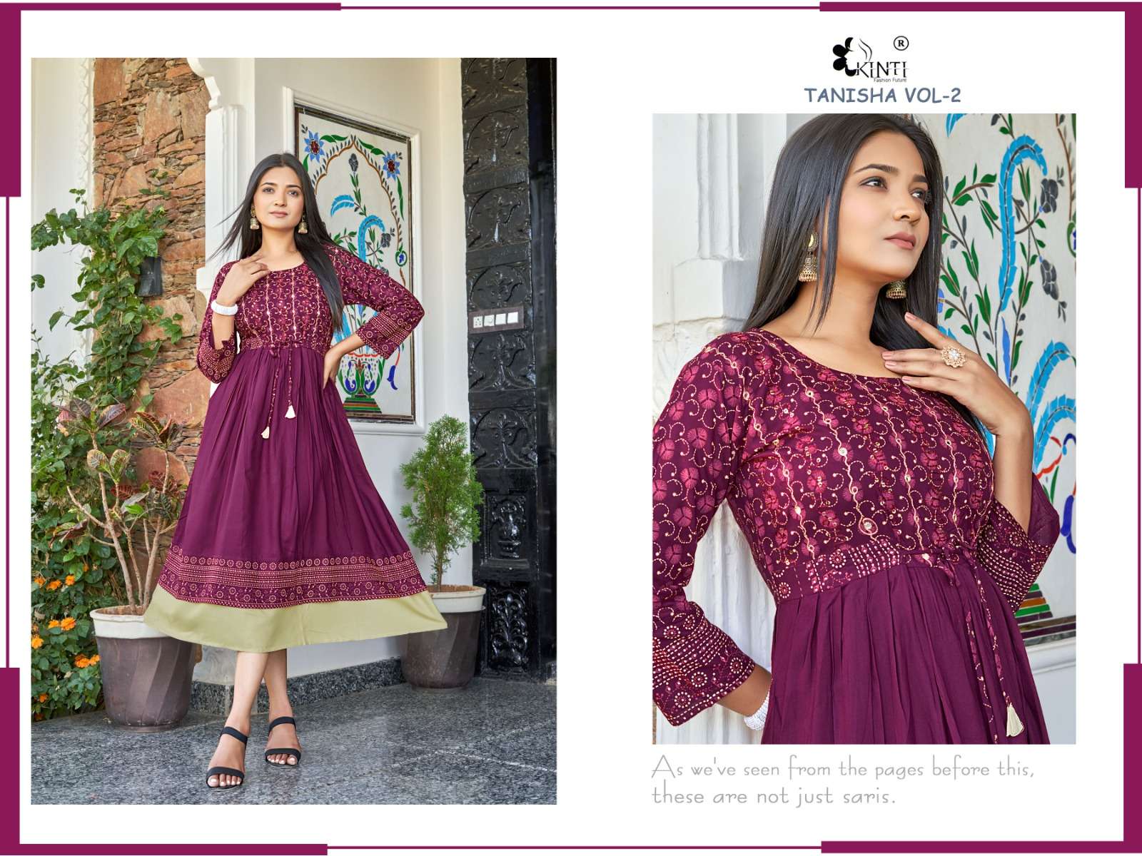 Tanisha Vol-2 By Kinti 201 To 208 Series Beautiful Stylish Fancy Colorful Casual Wear & Ethnic Wear Rayon Print Kurtis At Wholesale Price