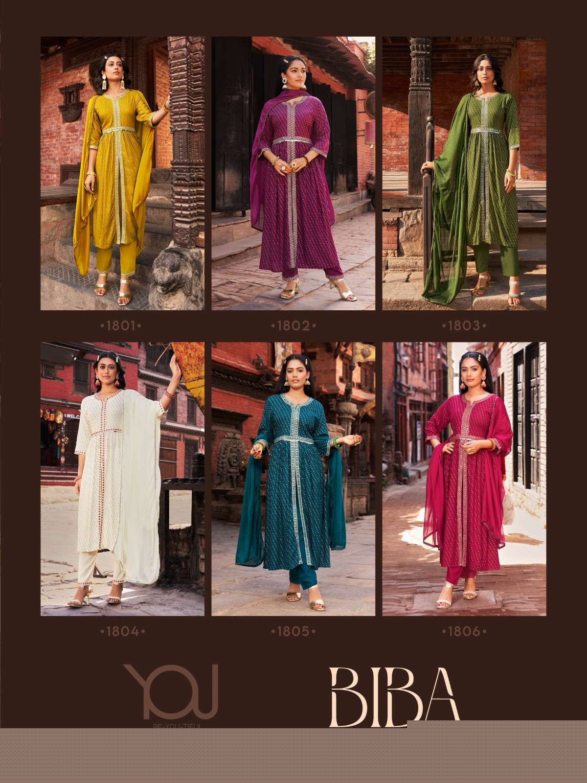 Biba By You 1801 To 1806 Series Designer Festive Suits Beautiful Fancy Colorful Stylish Party Wear & Occasional Wear Rayon Print Dresses At Wholesale Price