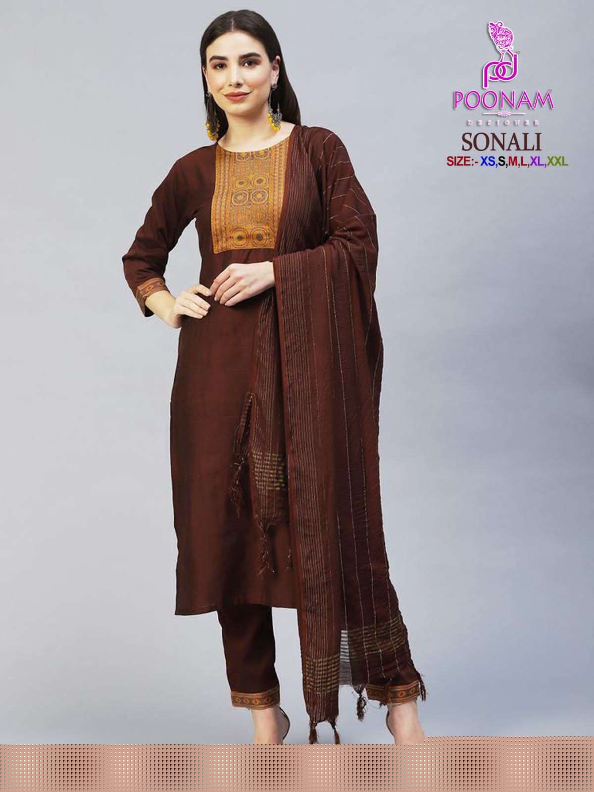 Sonali By Poonam Designer 1001 To 1005 Series Beautiful Stylish Festive Suits Fancy Colorful Casual Wear & Ethnic Wear & Ready To Wear Cotton Dresses At Wholesale Price