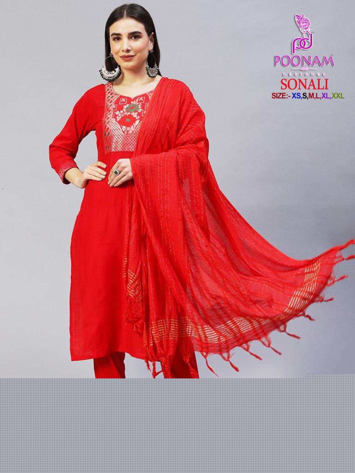 Sonali By Poonam Designer 1001 To 1005 Series Beautiful Stylish Festive Suits Fancy Colorful Casual Wear & Ethnic Wear & Ready To Wear Cotton Dresses At Wholesale Price