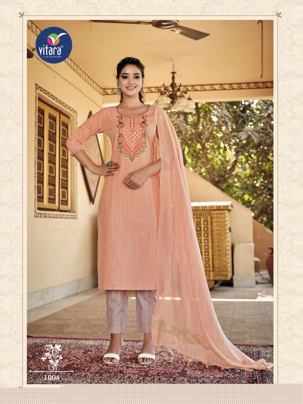 Majento By Vitara 1001 To 1005 Series Beautiful Stylish Festive Suits Fancy Colorful Casual Wear & Ethnic Wear & Ready To Wear Cotton Dresses At Wholesale Price