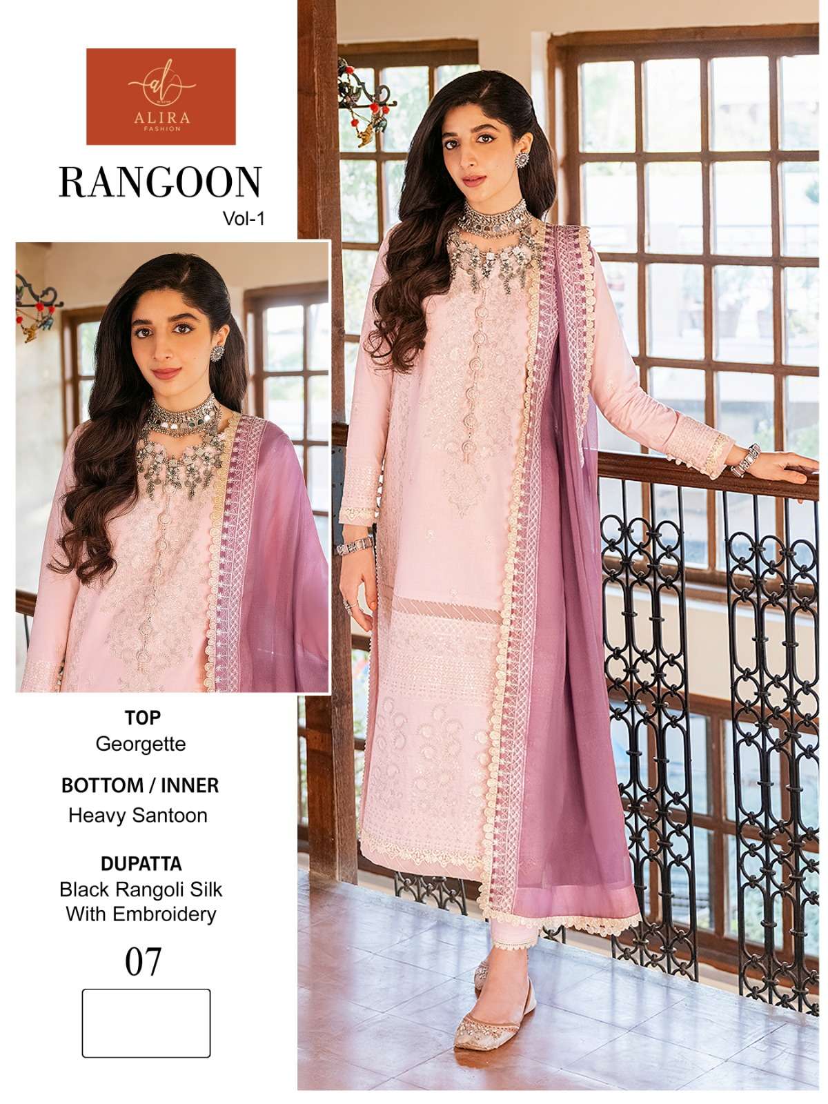 Rangoon Vol-1 By Alira 07 To 08 Series Beautiful Pakistani Suits Colorful Stylish Fancy Casual Wear & Ethnic Wear Georgette Embroidered Dresses At Wholesale Price