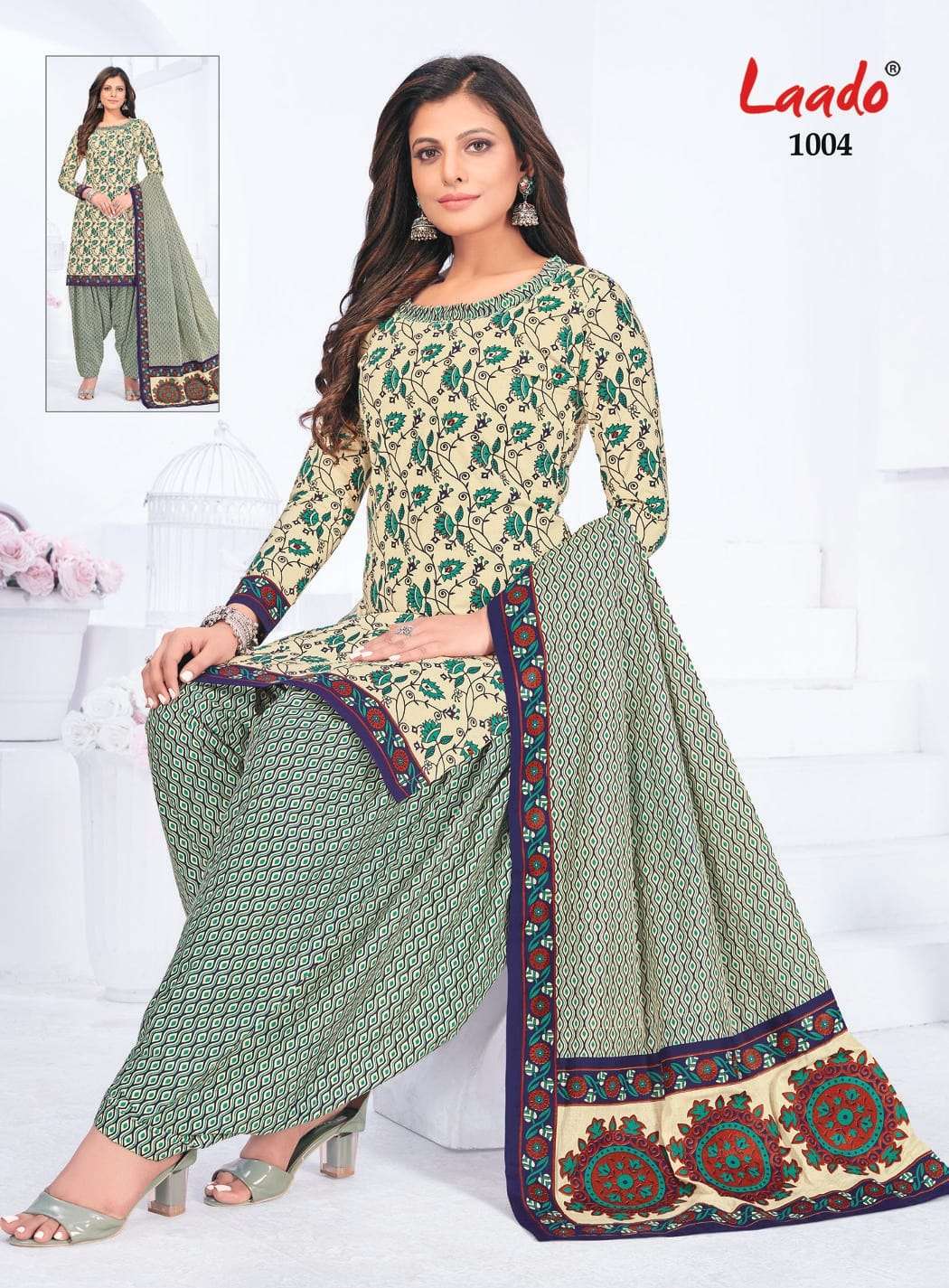 Pankhuri Vol-2 By Laado 1001 To 1020 Series Designer Festive Suits Beautiful Stylish Fancy Colorful Party Wear & Occasional Wear Pure Cotton Print Dresses At Wholesale Price