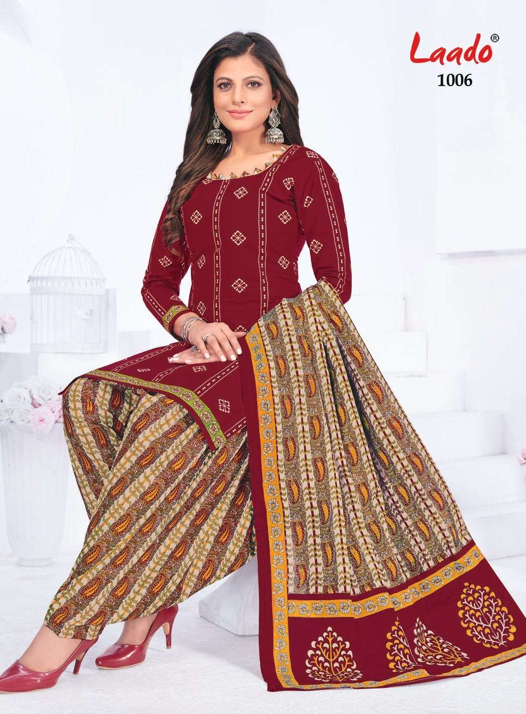Pankhuri Vol-2 By Laado 1001 To 1020 Series Designer Festive Suits Beautiful Stylish Fancy Colorful Party Wear & Occasional Wear Pure Cotton Print Dresses At Wholesale Price