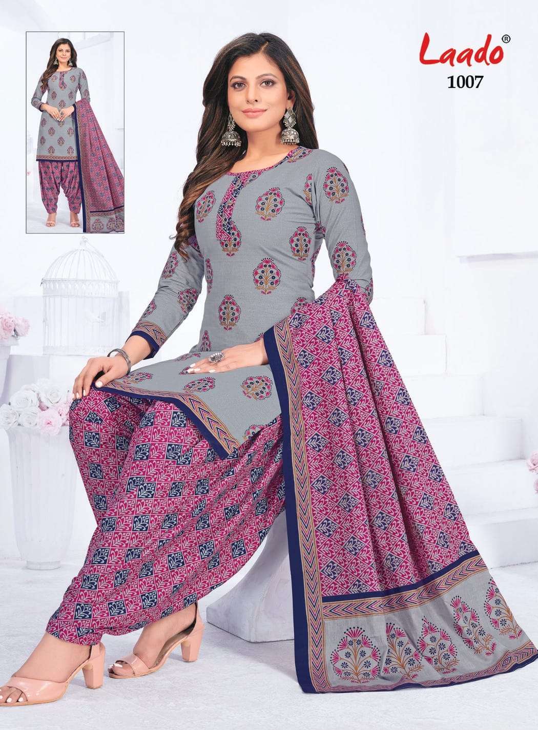 Pankhuri Vol-2 By Laado 1001 To 1020 Series Designer Festive Suits Beautiful Stylish Fancy Colorful Party Wear & Occasional Wear Pure Cotton Print Dresses At Wholesale Price