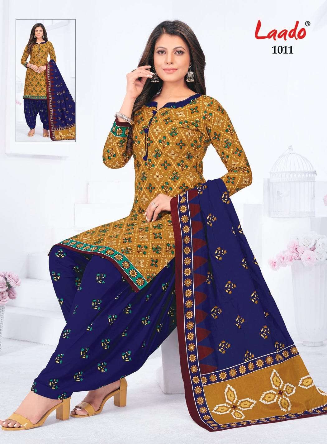 Pankhuri Vol-2 By Laado 1001 To 1020 Series Designer Festive Suits Beautiful Stylish Fancy Colorful Party Wear & Occasional Wear Pure Cotton Print Dresses At Wholesale Price