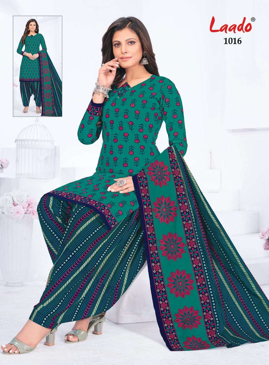 Pankhuri Vol-2 By Laado 1001 To 1020 Series Designer Festive Suits Beautiful Stylish Fancy Colorful Party Wear & Occasional Wear Pure Cotton Print Dresses At Wholesale Price