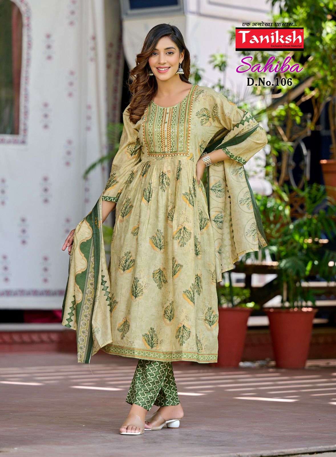 Sahiba By Taniksh 101 To 106 Series Beautiful Stylish Festive Suits Fancy Colorful Casual Wear & Ethnic Wear & Ready To Wear Muslin Print Dresses At Wholesale Price