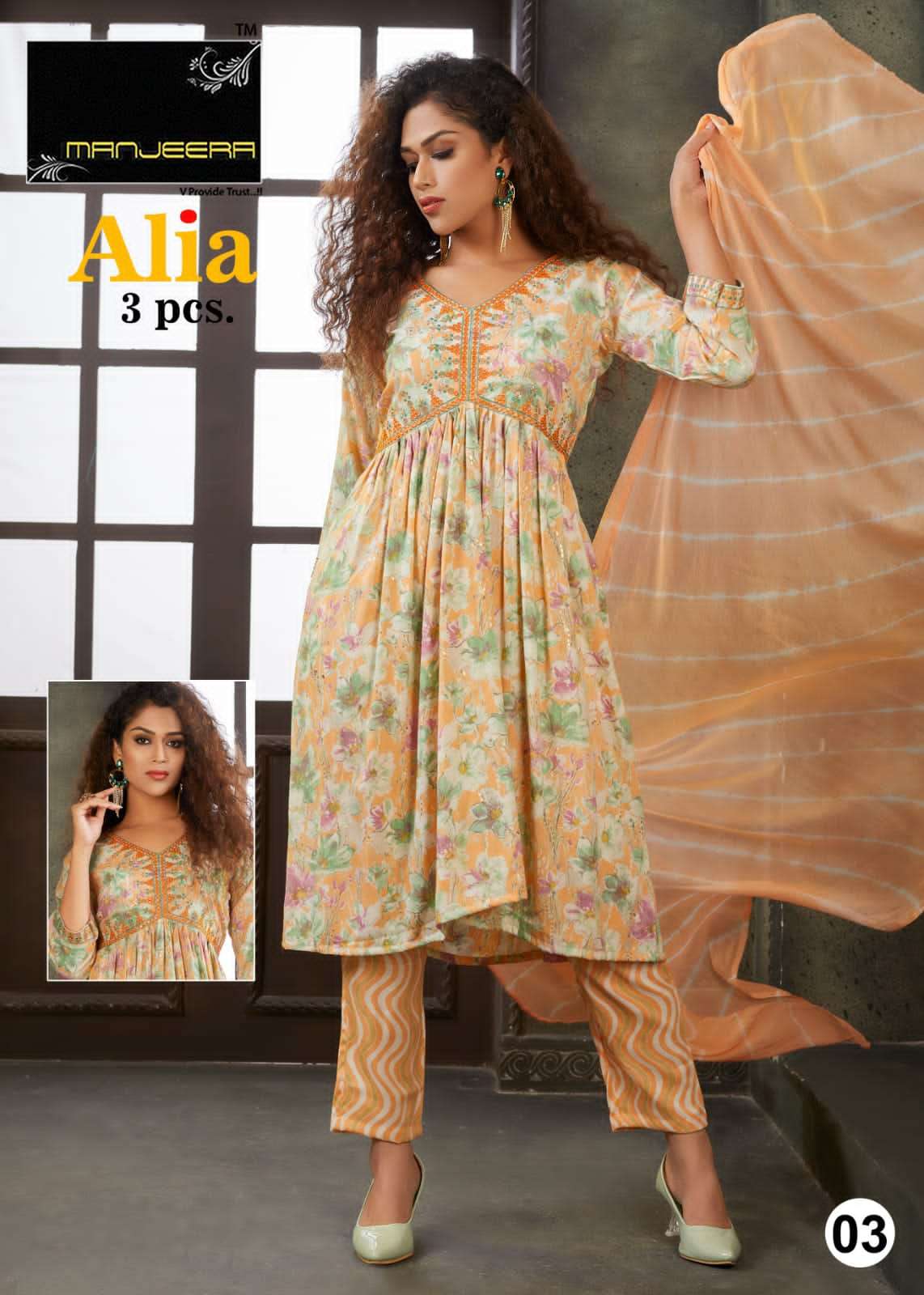 Alia By Manjeera 01 To 10 Series Beautiful Stylish Festive Suits Fancy Colorful Casual Wear & Ethnic Wear & Ready To Wear Capsule Print Dresses At Wholesale Price