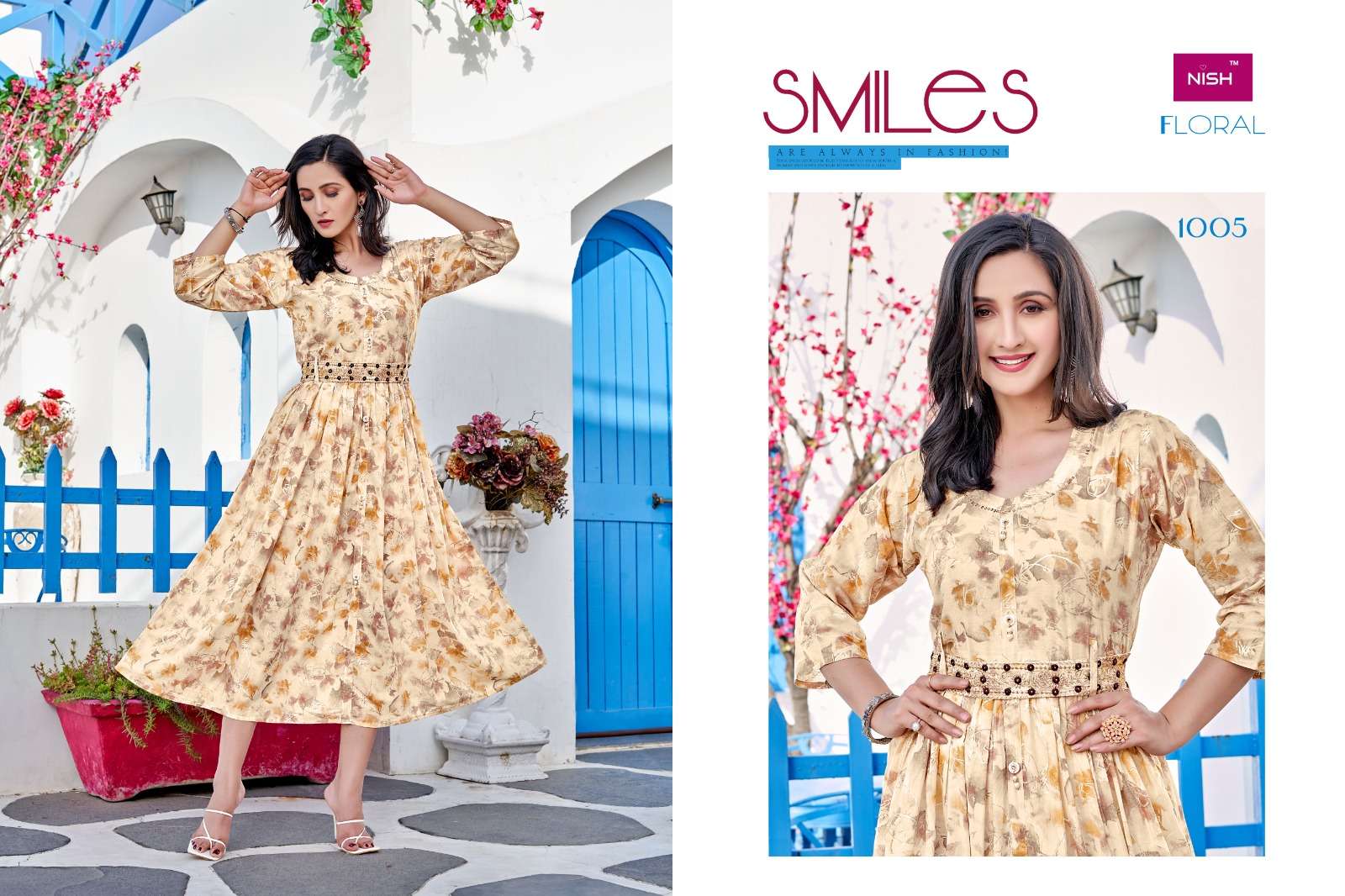 Floral By Nish 1001 To 1008 Series Designer Stylish Fancy Colorful Beautiful Party Wear & Ethnic Wear Collection Heavy Mal Print Gowns At Wholesale Price