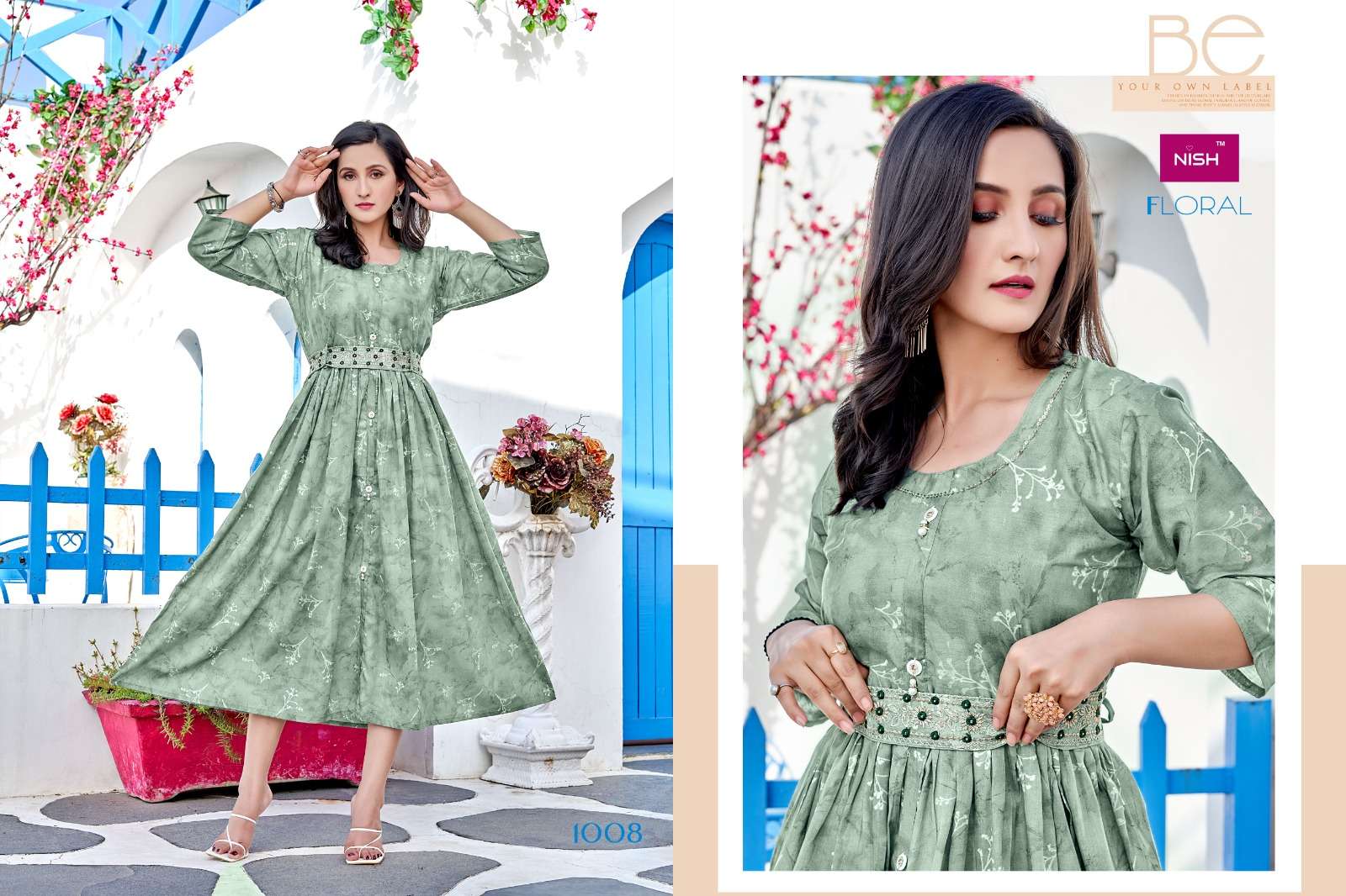 Floral By Nish 1001 To 1008 Series Designer Stylish Fancy Colorful Beautiful Party Wear & Ethnic Wear Collection Heavy Mal Print Gowns At Wholesale Price
