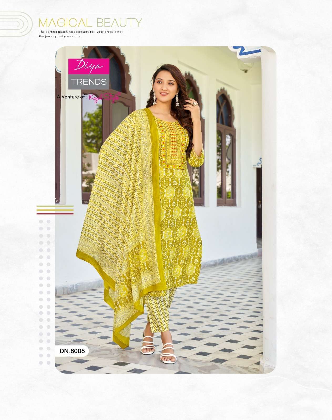 Odhani Vol-6 By Diya Trends 6001 To 6010 Series Beautiful Suits Colorful Stylish Fancy Casual Wear & Ethnic Wear Cotton Print Dresses At Wholesale Price
