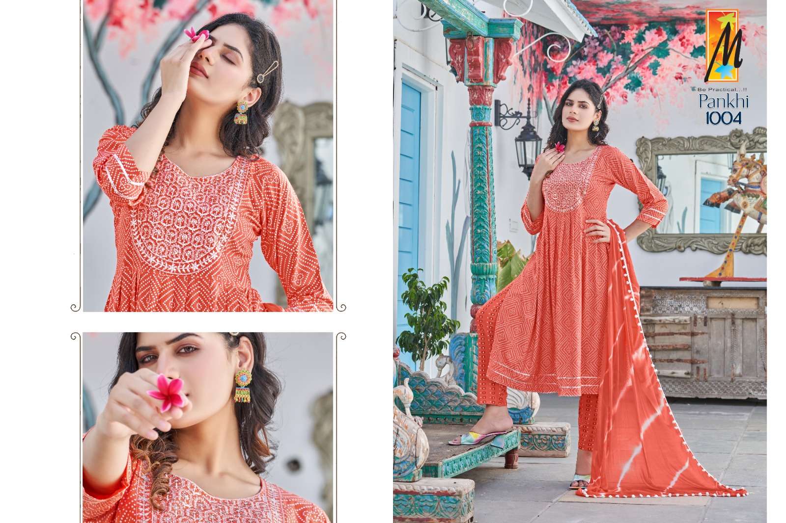 Pankhi By Master 1001 To 1008 Series Beautiful Stylish Suits Fancy Colorful Casual Wear & Ethnic Wear & Ready To Wear Rayon Print Dresses At Wholesale Price