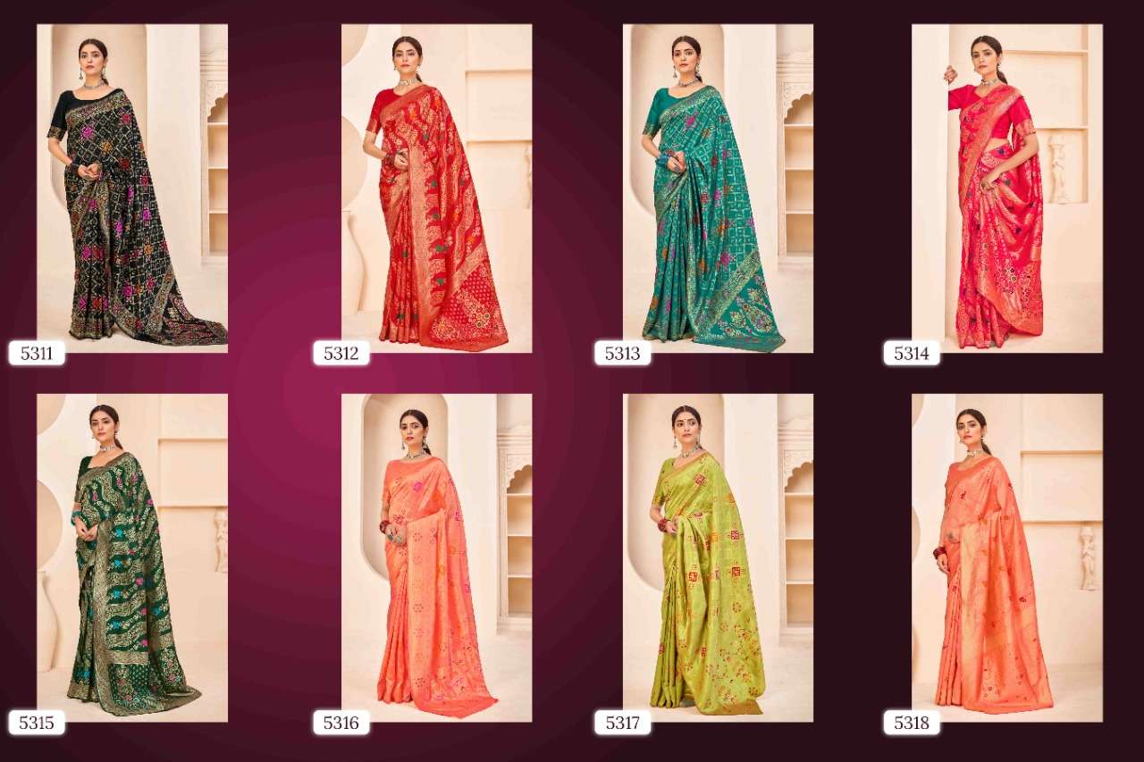 Rajwadi Vol-4 By Shubhkala 5311 To 5318 Series Indian Traditional Wear Collection Beautiful Stylish Fancy Colorful Party Wear & Occasional Wear Banarasi Silk Sarees At Wholesale Price