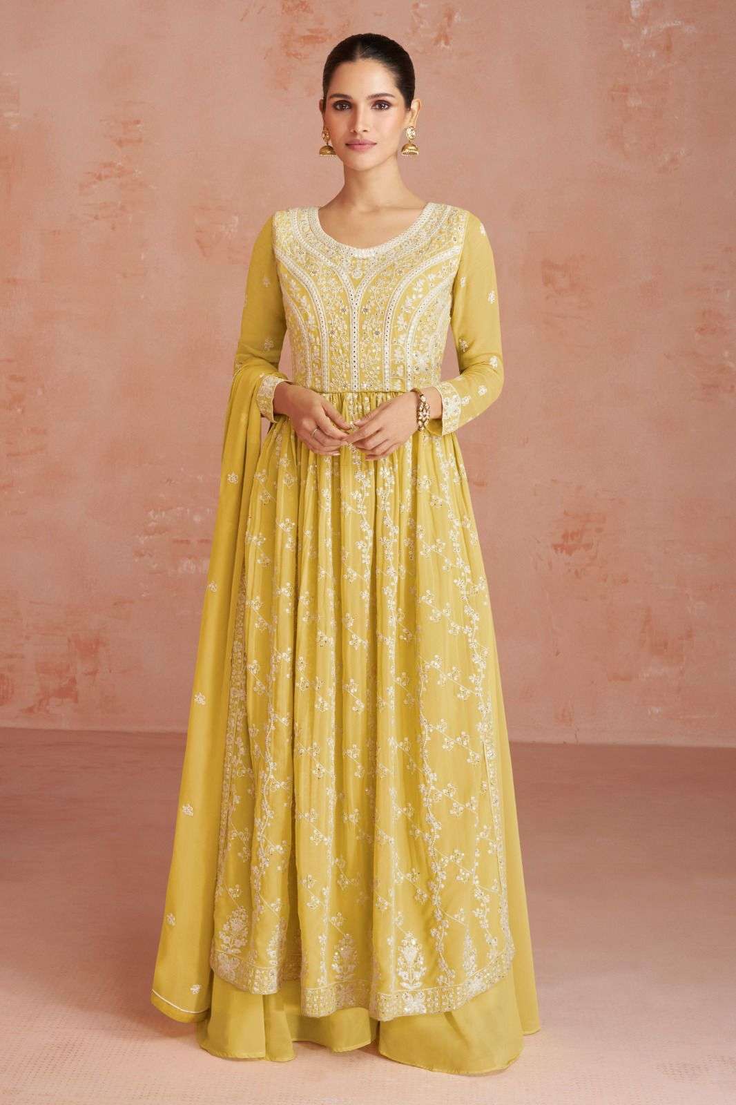 Inaya By Aashirwad Creation 9622 To 9625 Series Beautiful Sharara Suits Stylish Colorful Fancy Casual Wear & Ethnic Wear Georgette Embroidered Dresses At Wholesale Price