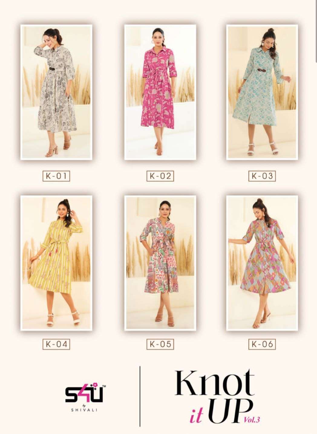 Knot It Up Vol-3 By S4u Fashion 01 To 06 Series Beautiful Stylish Fancy Colorful Casual Wear & Ethnic Wear Cotton Print Kurtis At Wholesale Price