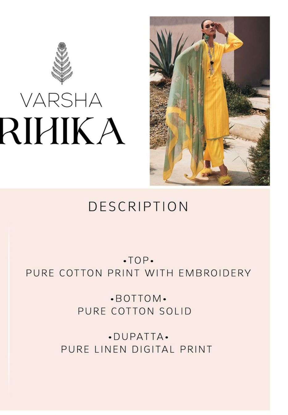 Rihika By Varsha 01 To 04 Series Beautiful Suits Stylish Colorful Fancy Casual Wear & Ethnic Wear Pure Cotton Print Embroidered Dresses At Wholesale Price