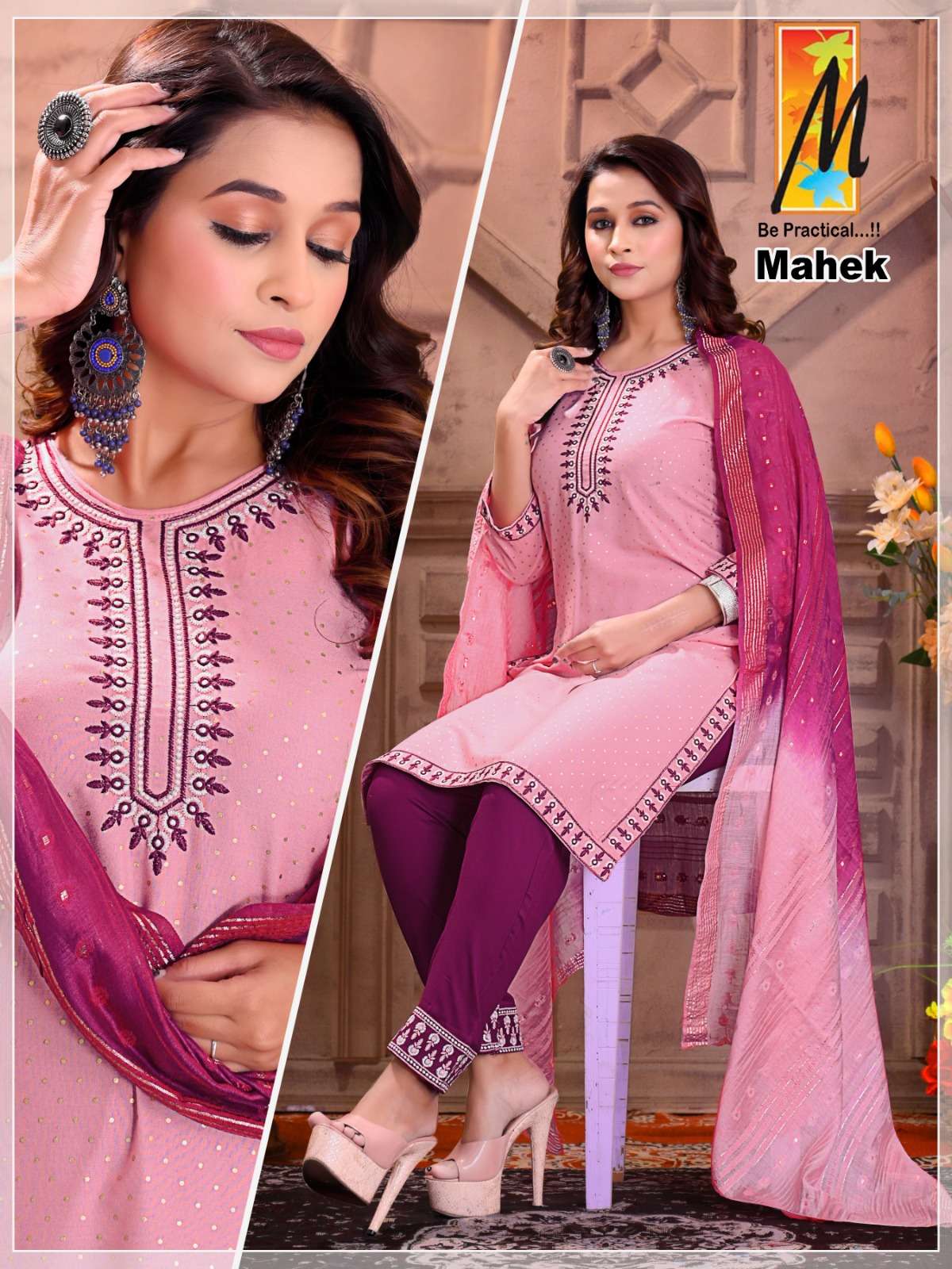 Mahek By Master 01 To 08 Series Beautiful Stylish Suits Fancy Colorful Casual Wear & Ethnic Wear & Ready To Wear Rayon Dresses At Wholesale Price